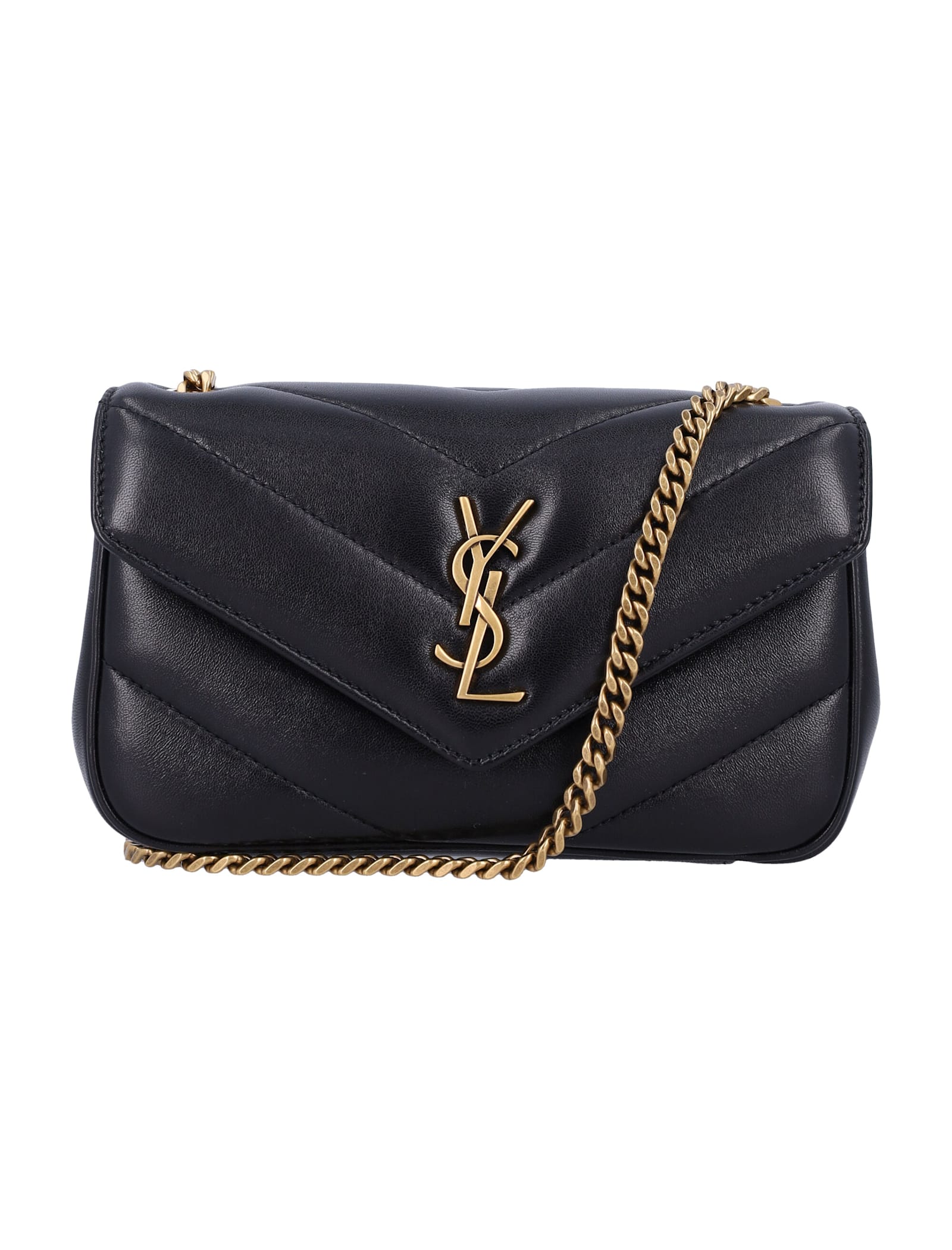 Saint Laurent Loulou Mini Bag In Orange