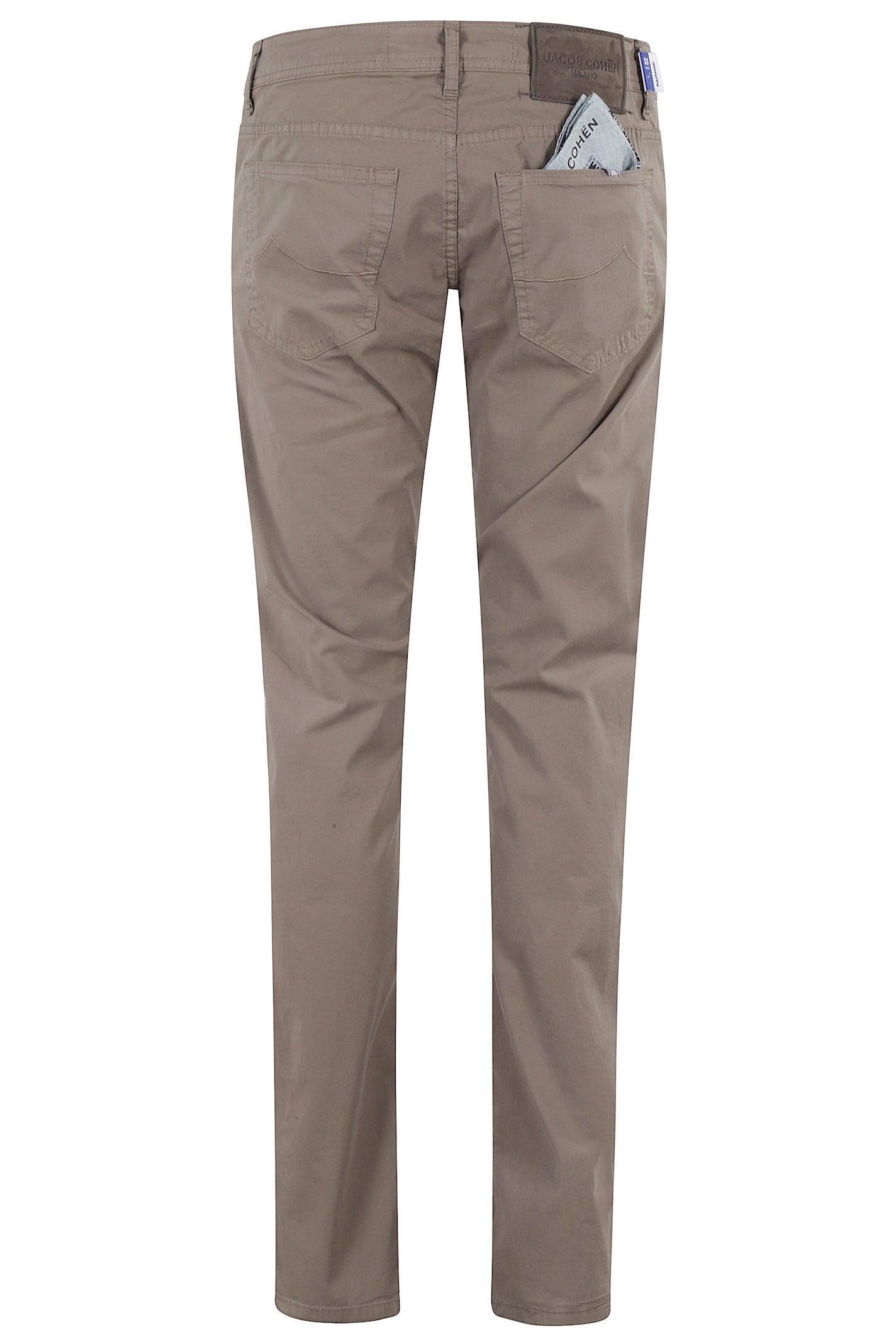 Jacob Cohen Bard 5 Tasche Gabardina Stretch In Elephant Grey