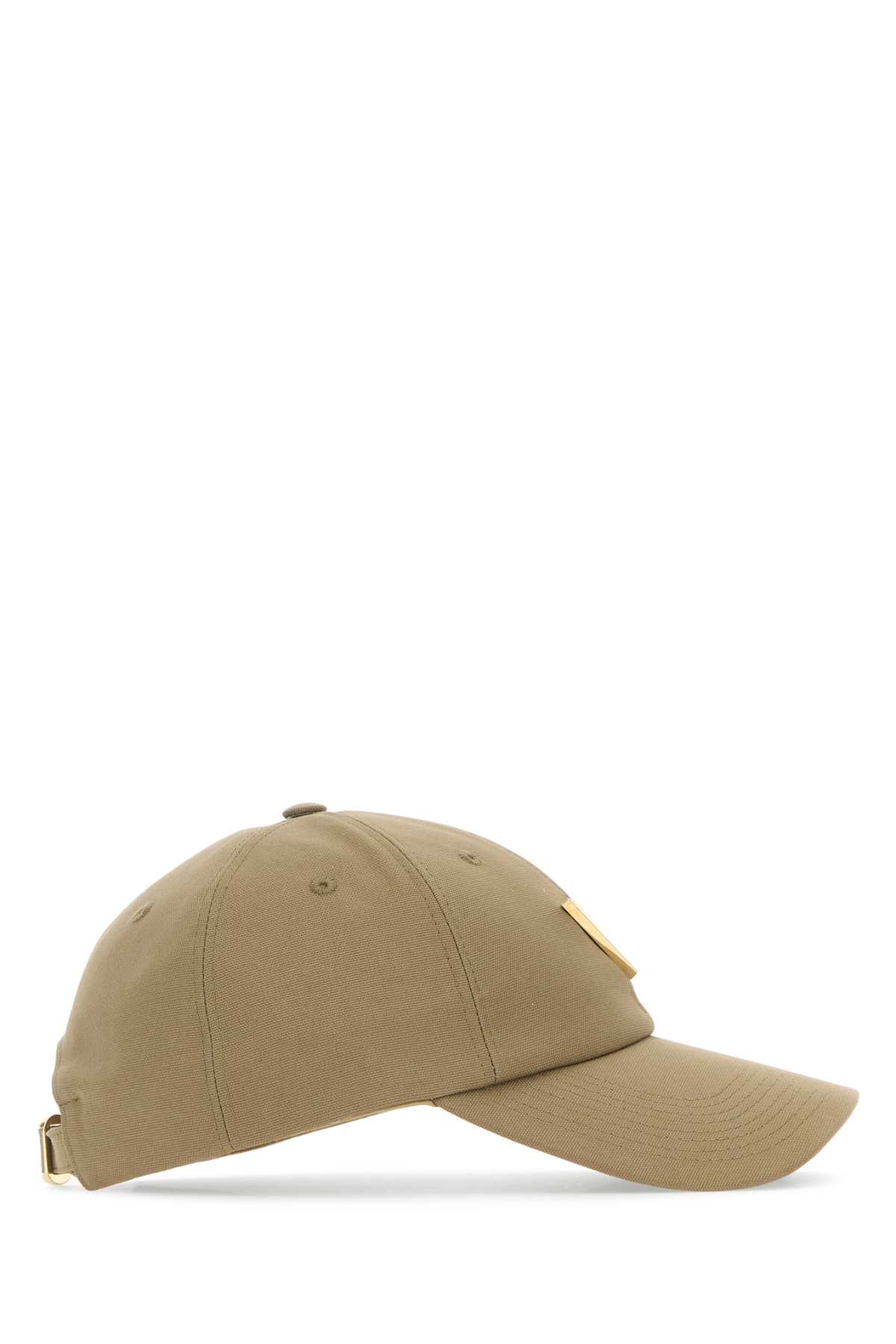 Shop Valentino Sage Green Stretch Cotton Baseball Cap In Beige