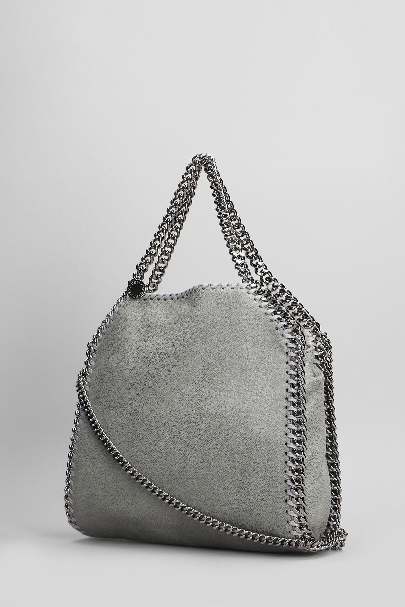 Stella Mccartney Falabella Mini Tote In Grey Polyester In Gray