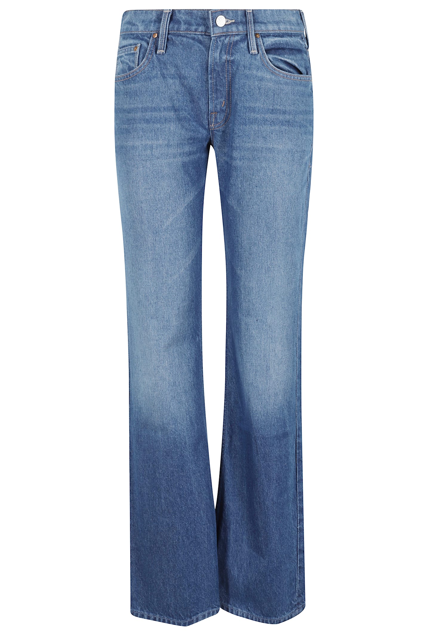 Mother Five-pocket Denim Jeans In Blue
