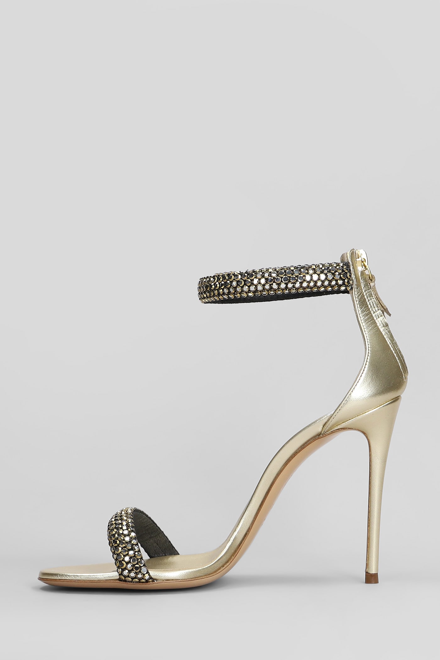 Casadei Julia Olimpo Sandals In Gold Leather In Gold