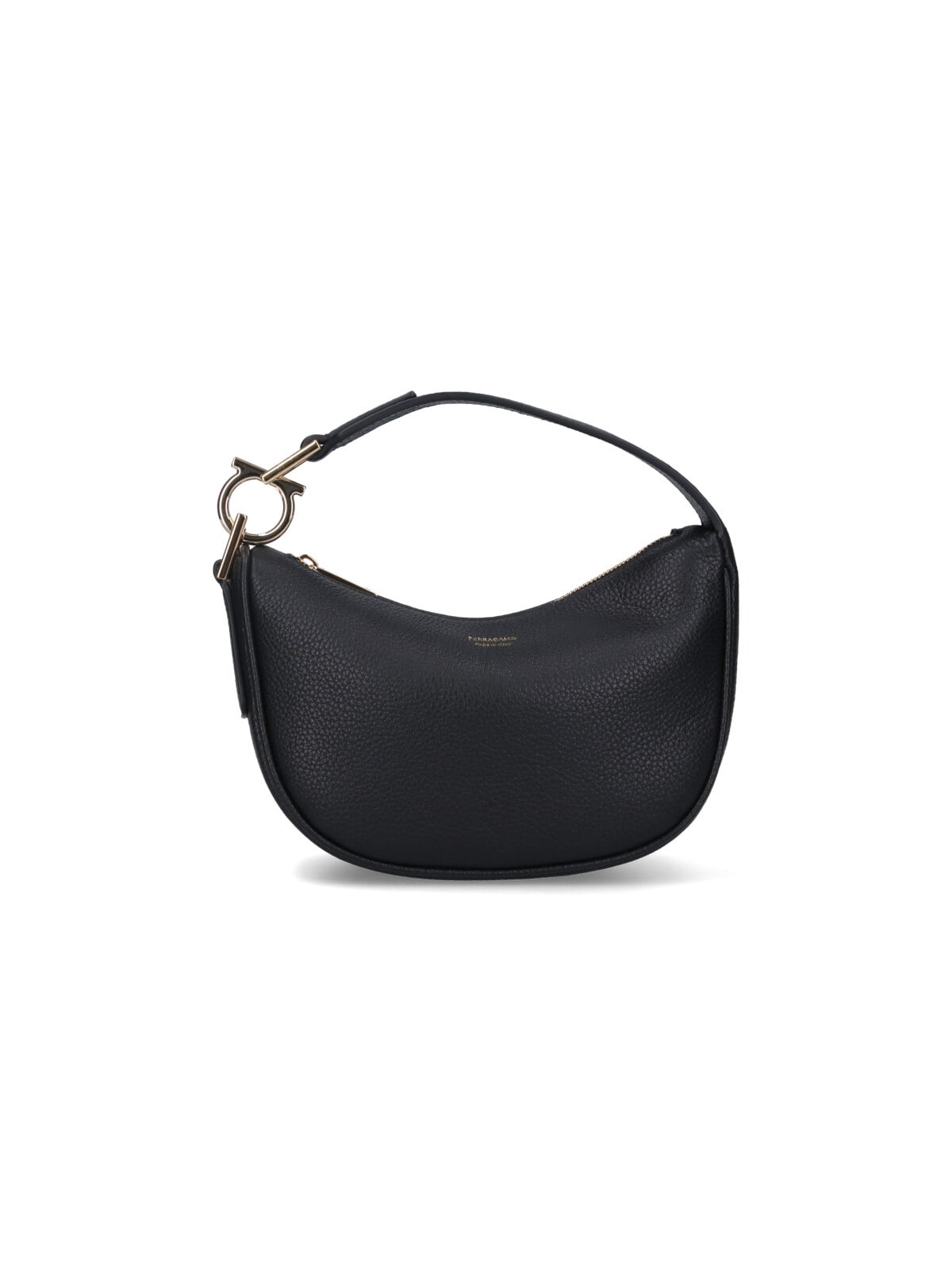 Ferragamo North-south Mini Hobo Bag In Black
