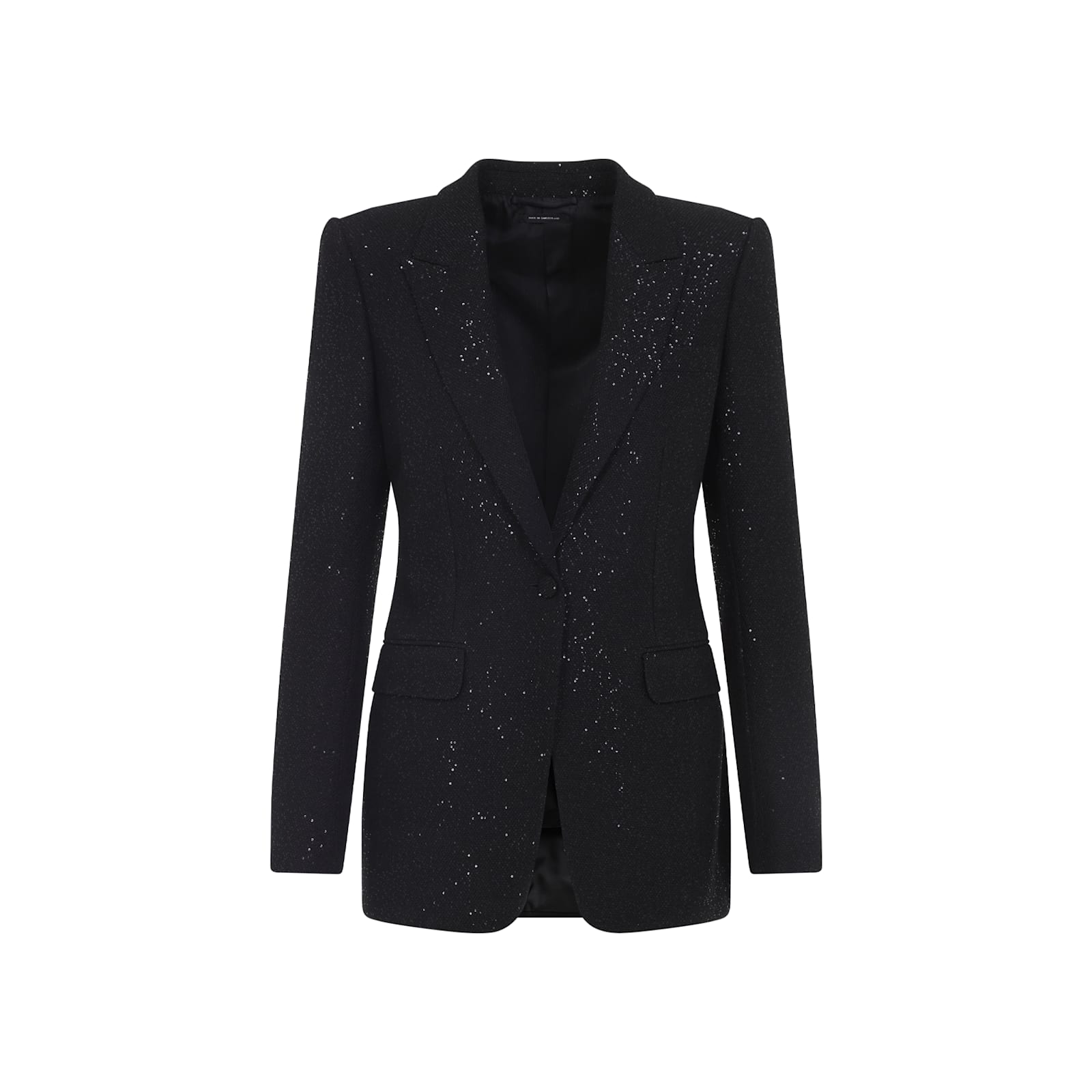 Tom Ford Sequin-embellished Wool-blend Blazer In Black