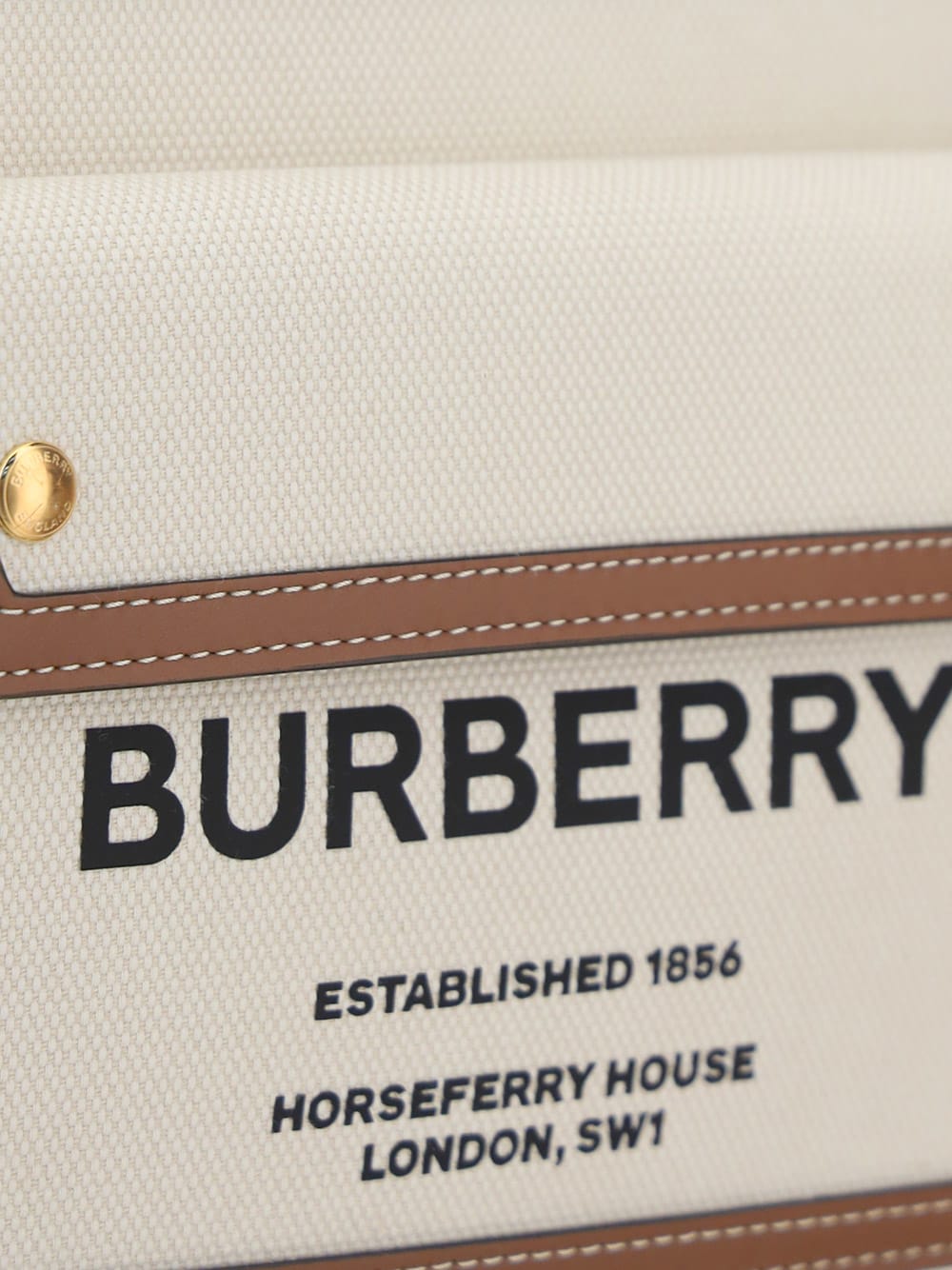 Shop Burberry Pocket Bag In Naturalmal