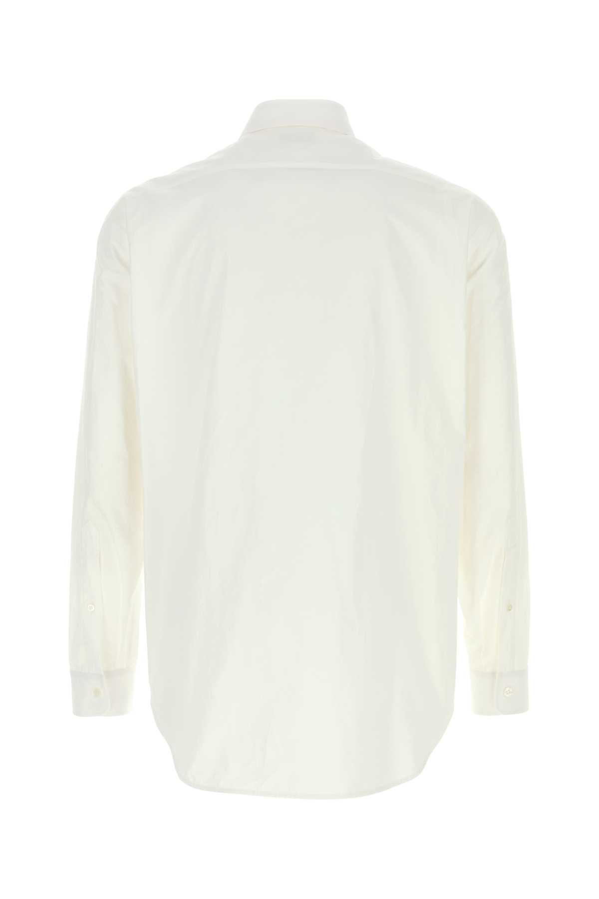 Balenciaga White Poplin Shirt In White