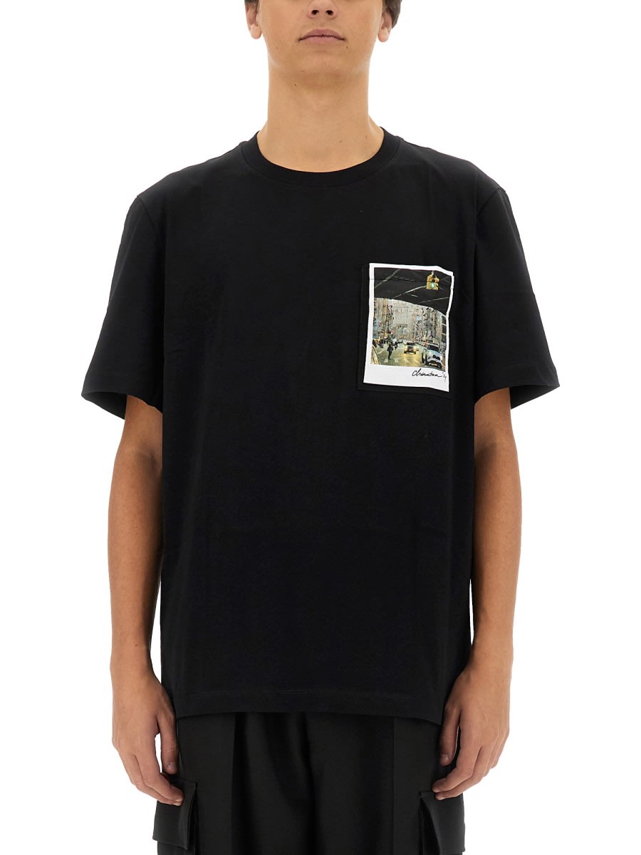 Shop Helmut Lang T-shirt With Logo In Black