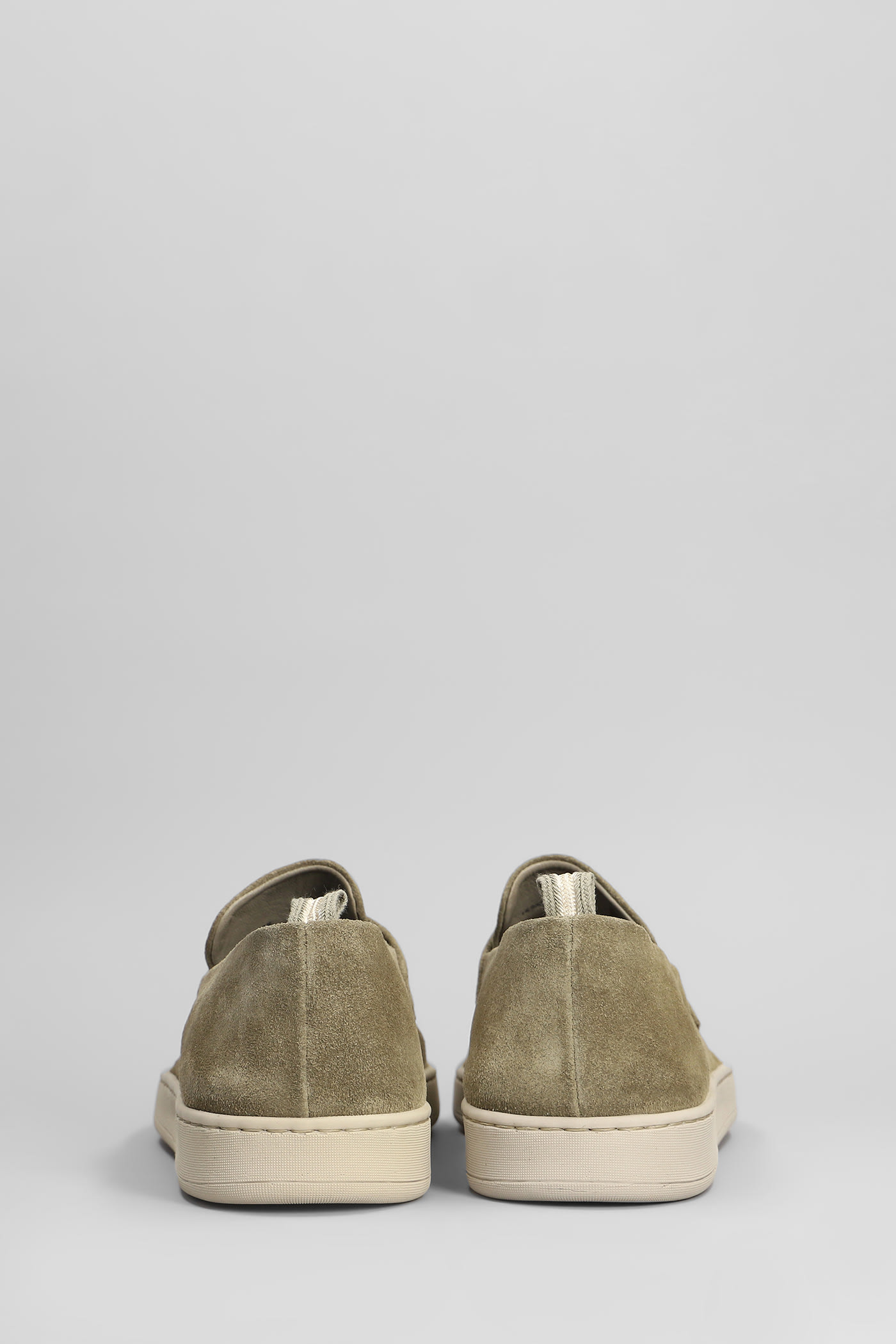 Officine Creative Herbie 001 Loafers In Green Suede