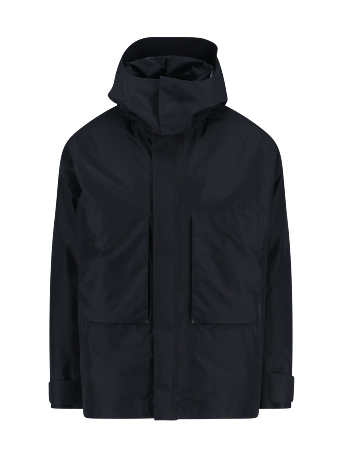 Herno Laminar Reversible Short Parka In Blue