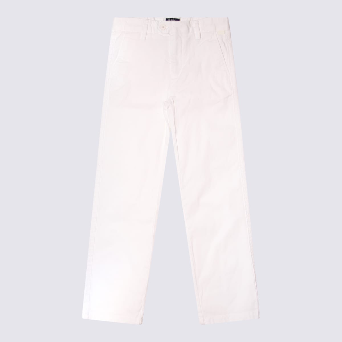 Shop Il Gufo White Cotton Denim Pants