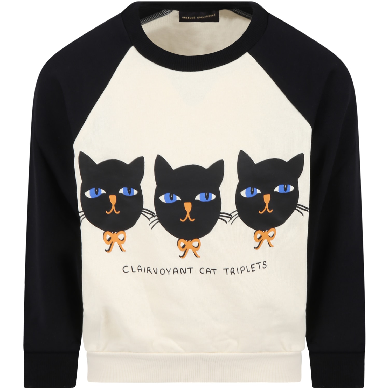 Mini Rodini Multicolor Sweatshirt For Kids With Black Cats