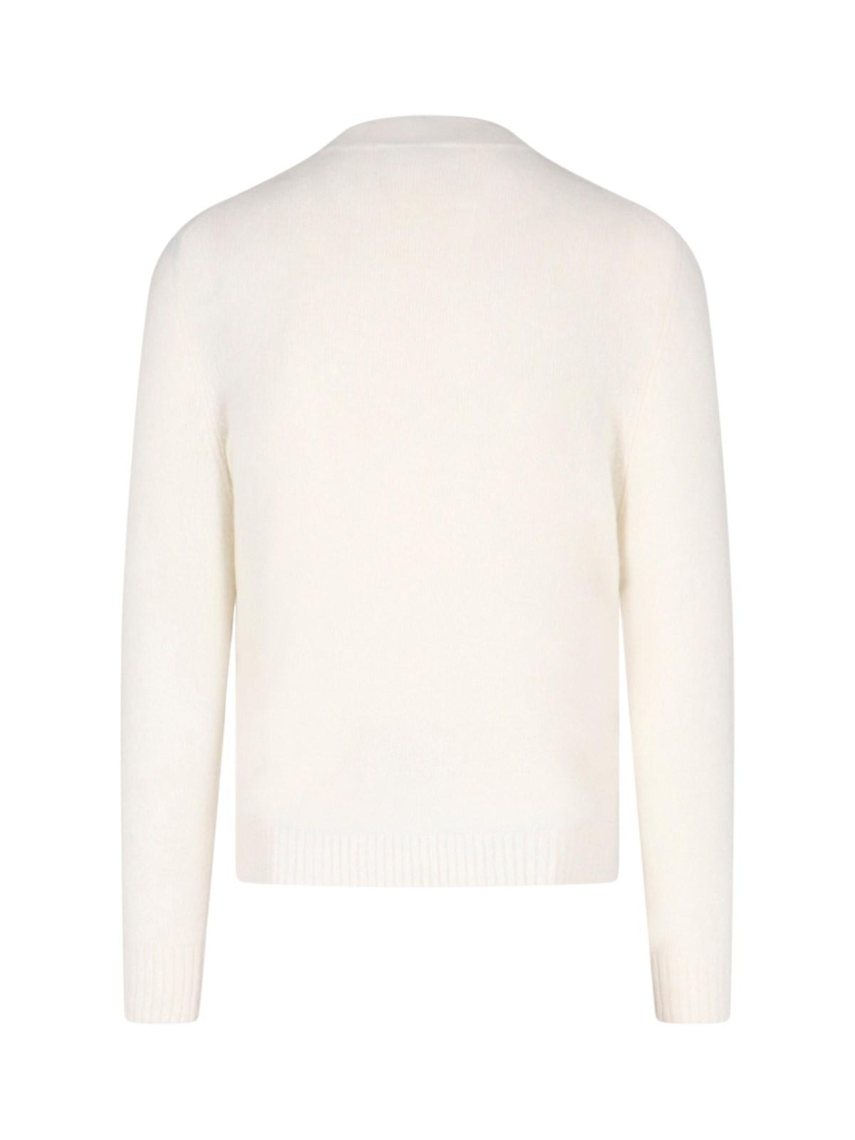 Shop Ballantyne Basic Sweater In White Butter