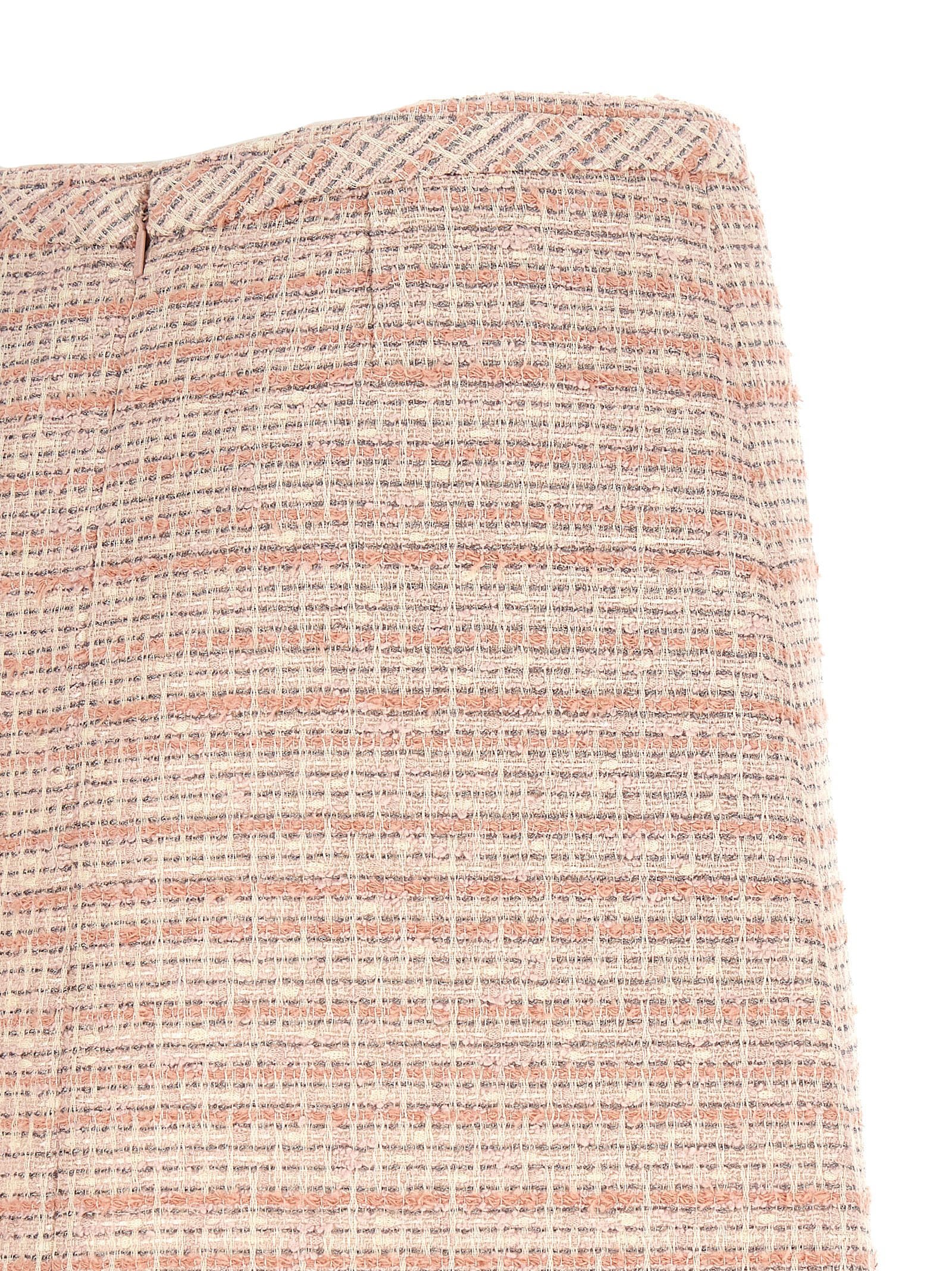 Shop Versace Medusa 95 Tweed Skirt In Pink