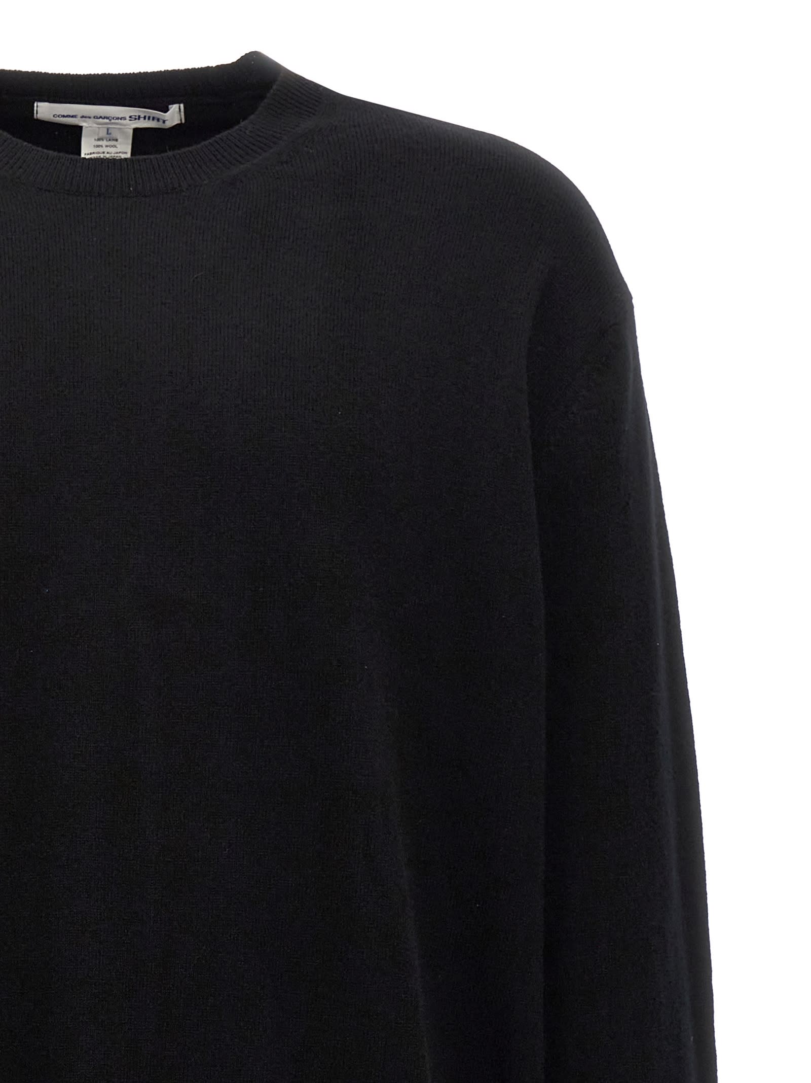 Shop Comme Des Garçons Shirt Wool Sweater In Black