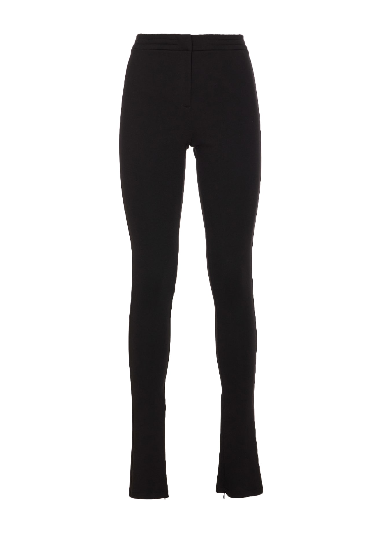 Patrizia Pepe Essential Logo-waistband Leggings In Black
