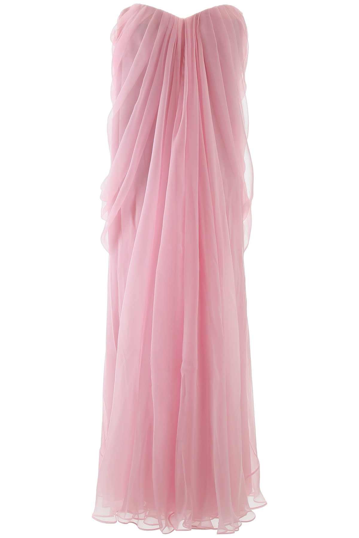 ALEXANDER MCQUEEN LONG SILK DRESS,612662 QBAAB 5043