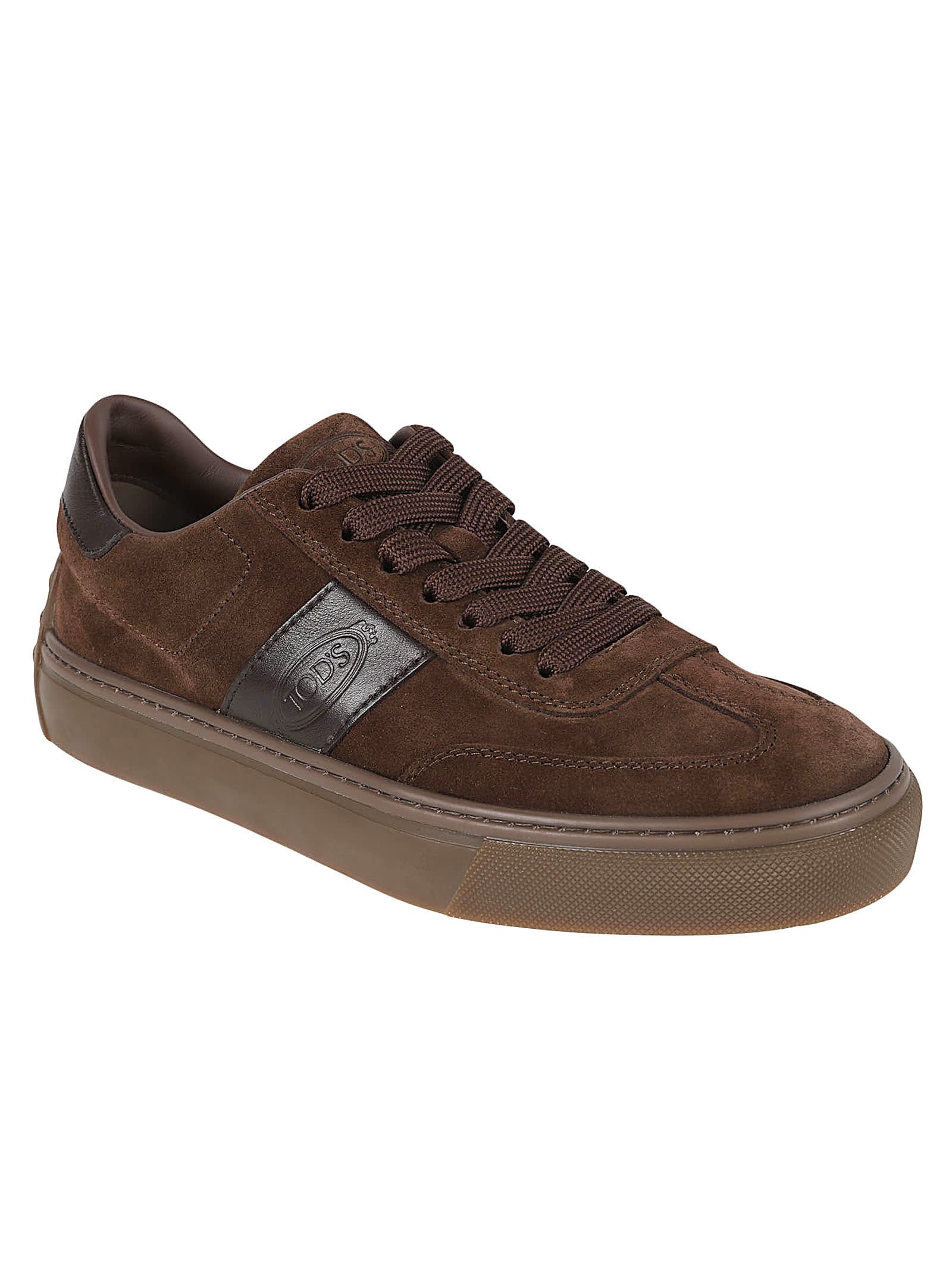Shop Tod's Bass Cass Sneakers In Brown/caffe