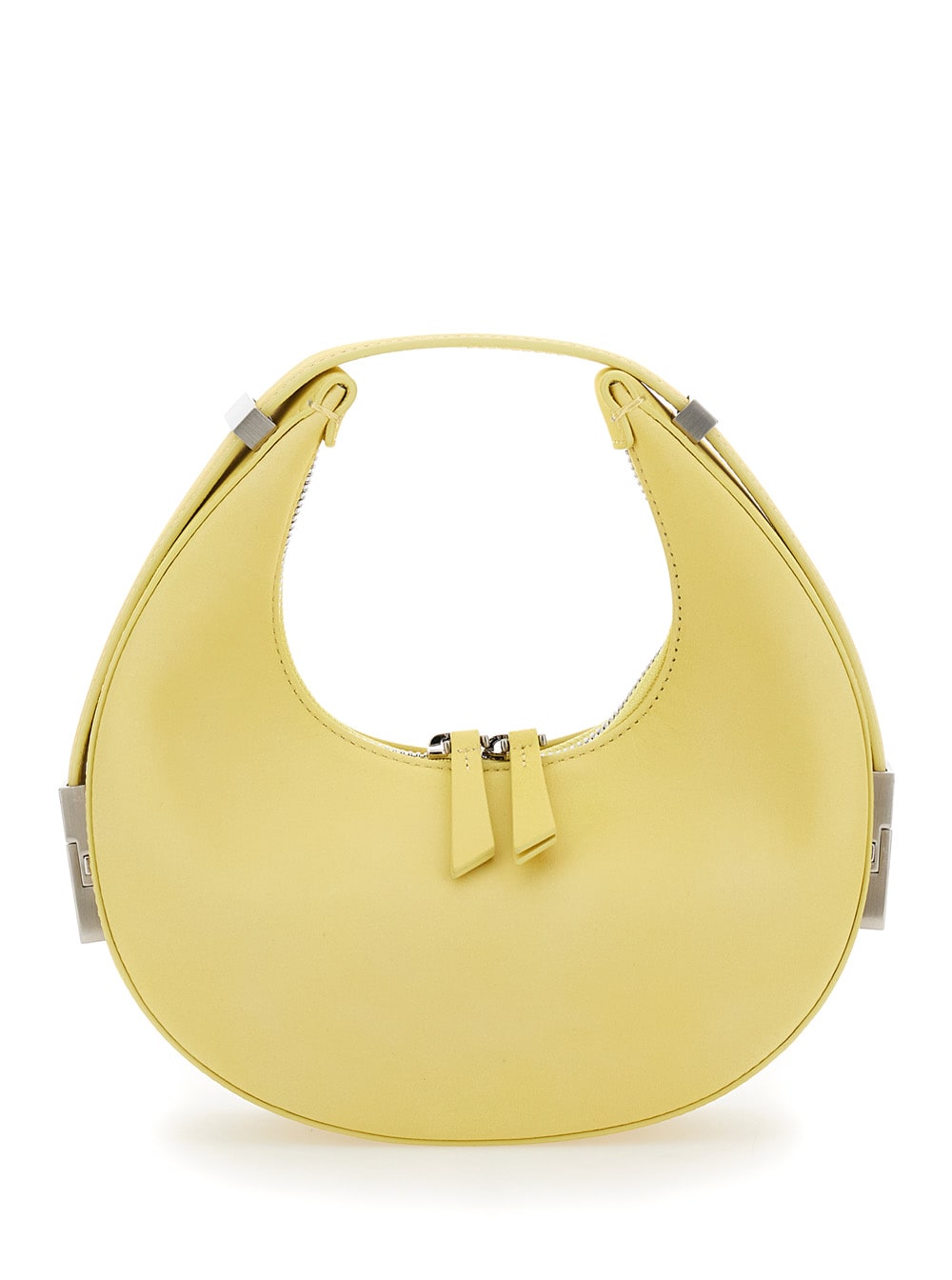 mini Toni Yellow Shoulder Bag With Engraved Logo In Leather Woman