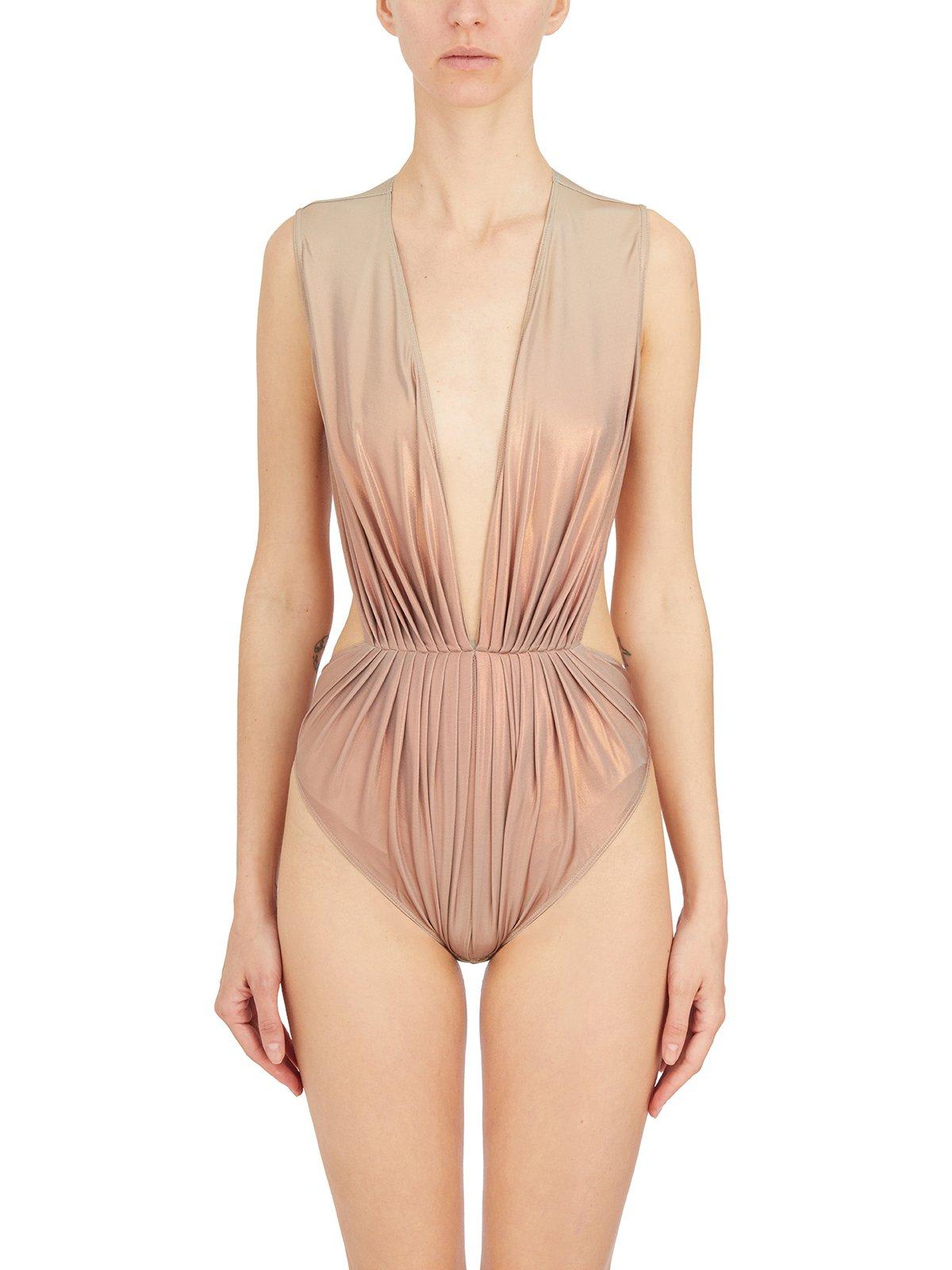 Open Back Deep V-neck Bodysuit