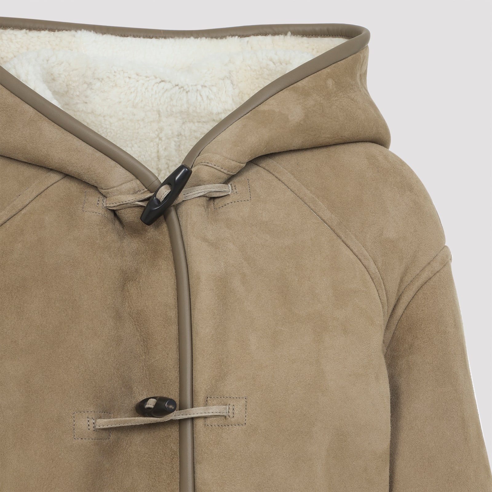 Yves Salomon Reversible Leather And Shearling Jacket In Brown