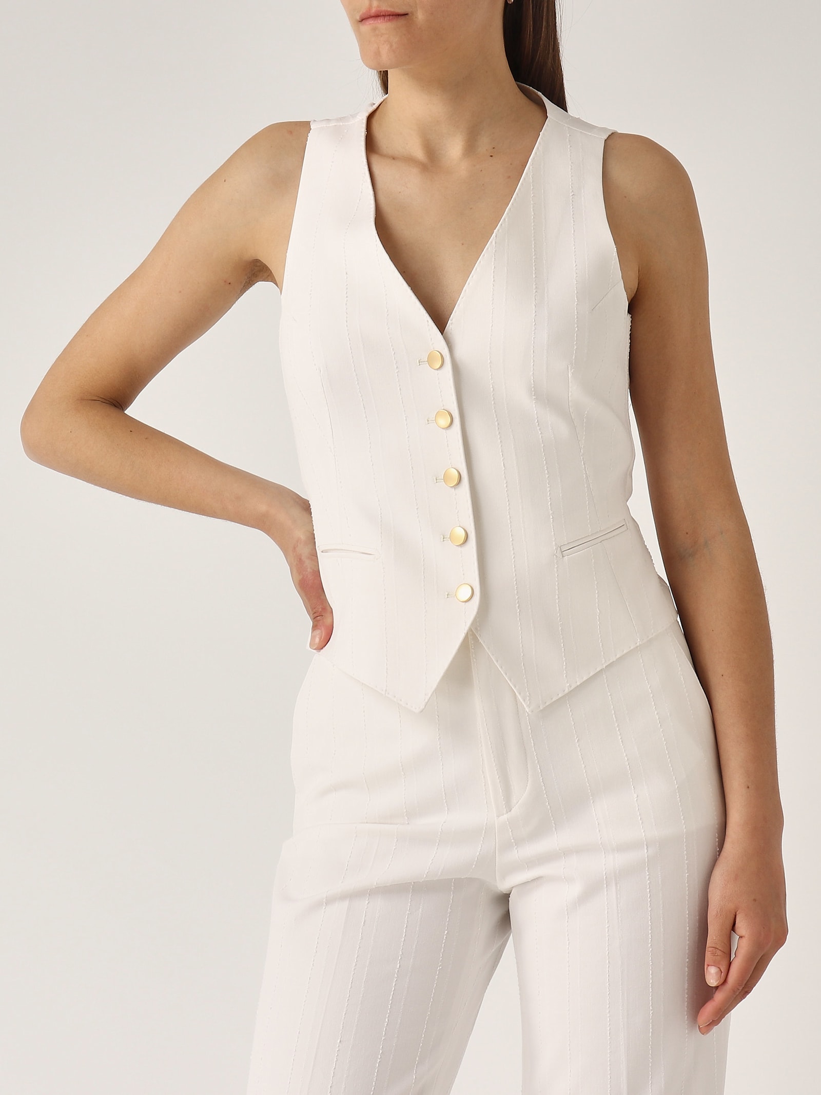 Tagliatore Gilet Gaelle Jacket In White
