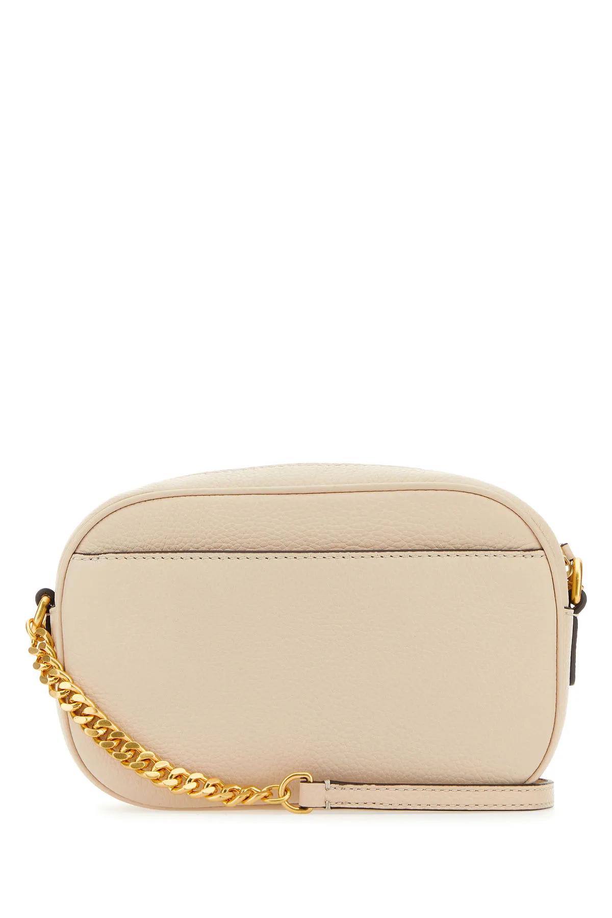 Shop Tory Burch Ivory Leather Mcgraw Crossbody Bag In Beige