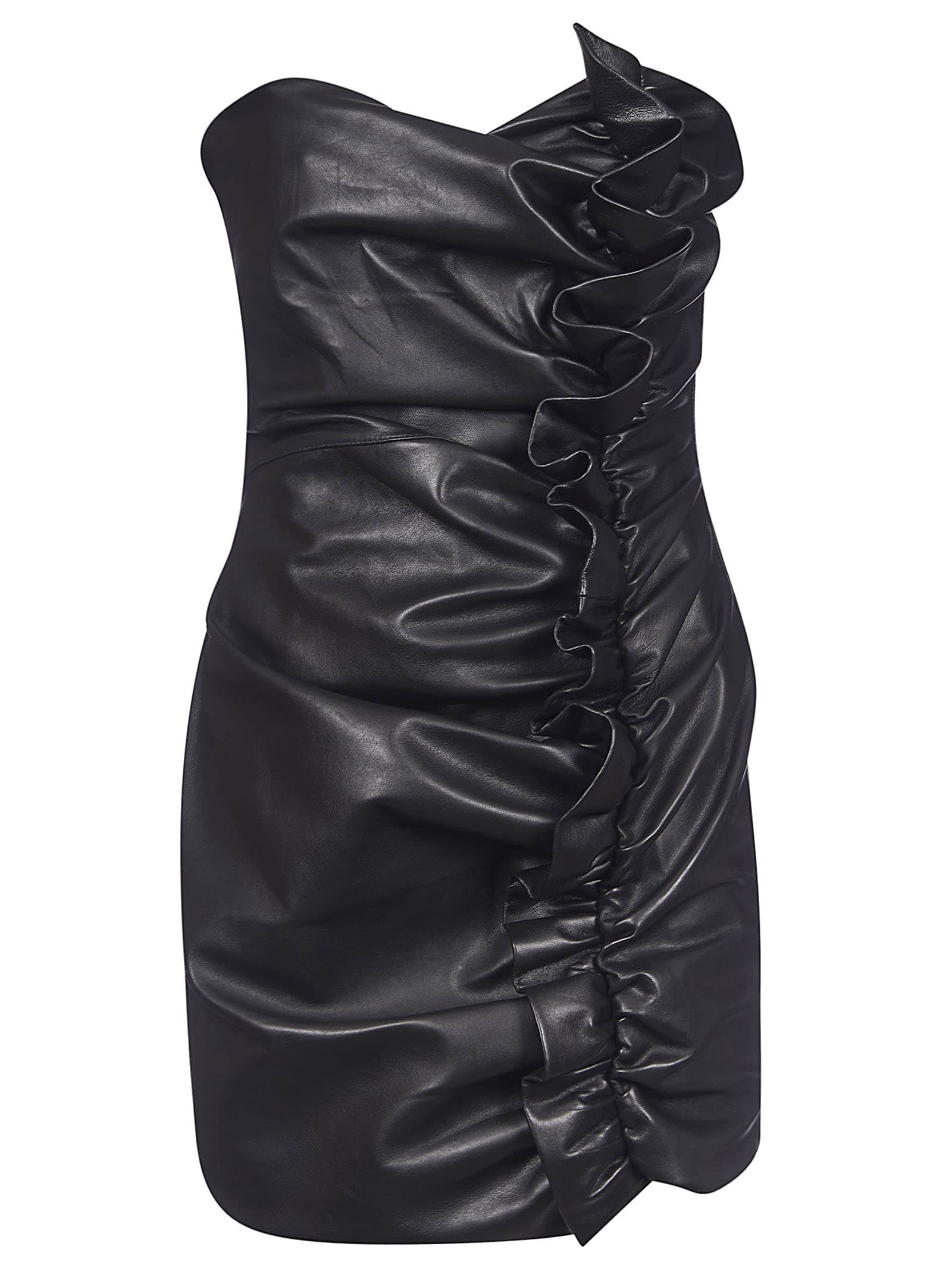 Giuseppe Di Morabito Rear Zip Ruffled Dress In Black