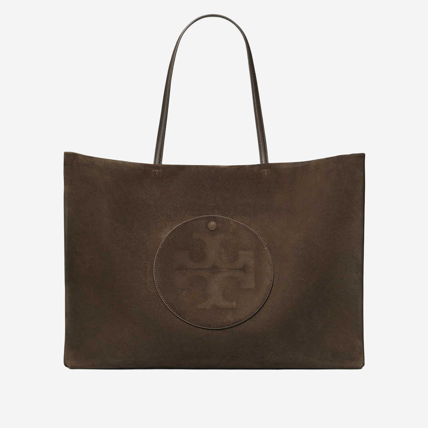 Tory Burch Brown Suede Ella Shopping Bag