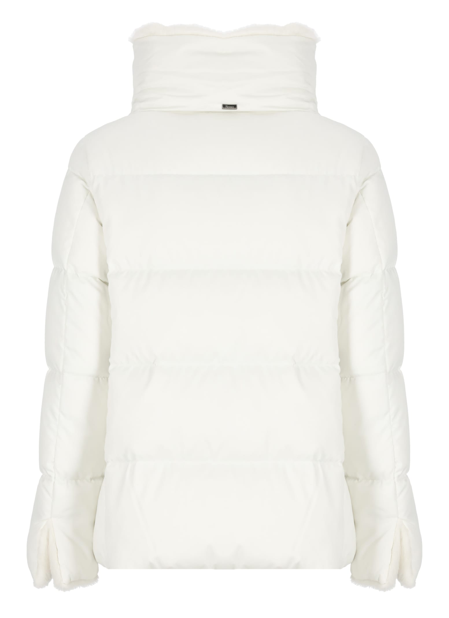 Shop Herno Quilted Down Jacket In White