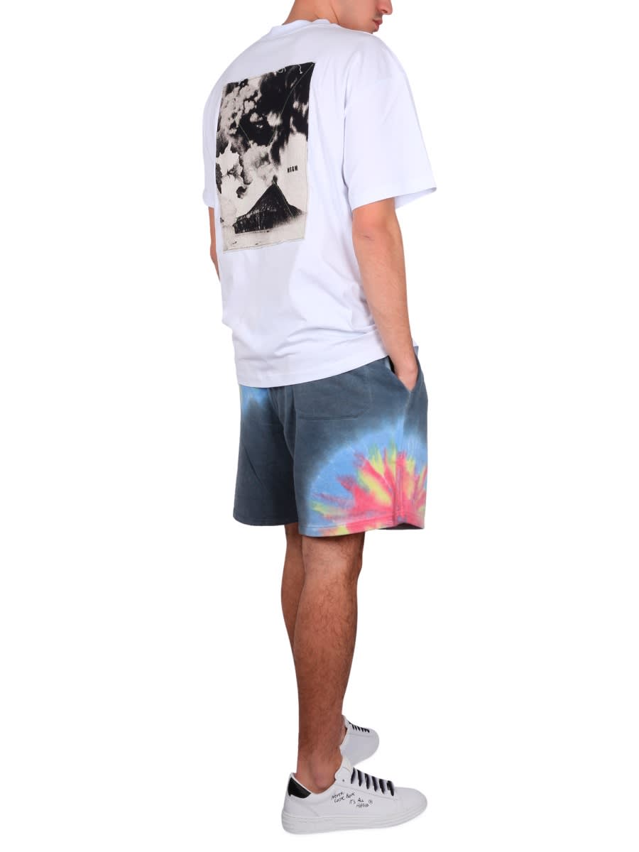Msgm Volcano T-shirt In Optical White