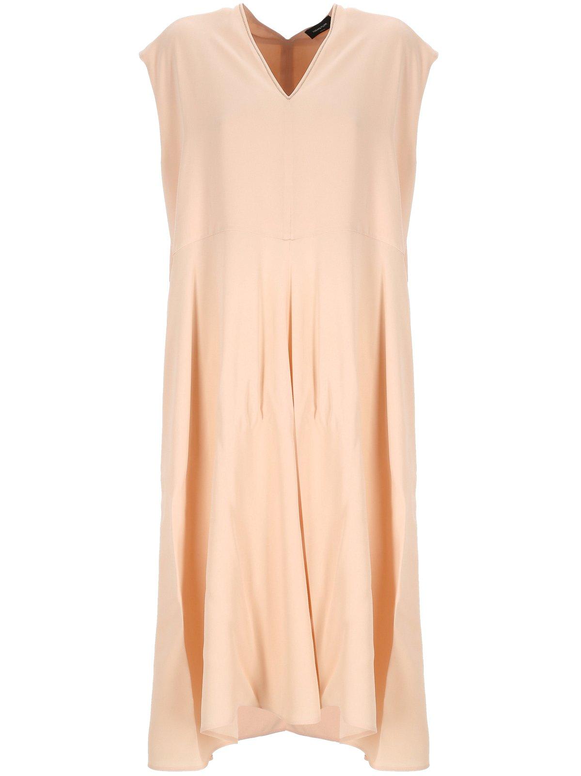 V-neck Sleeveless Dress