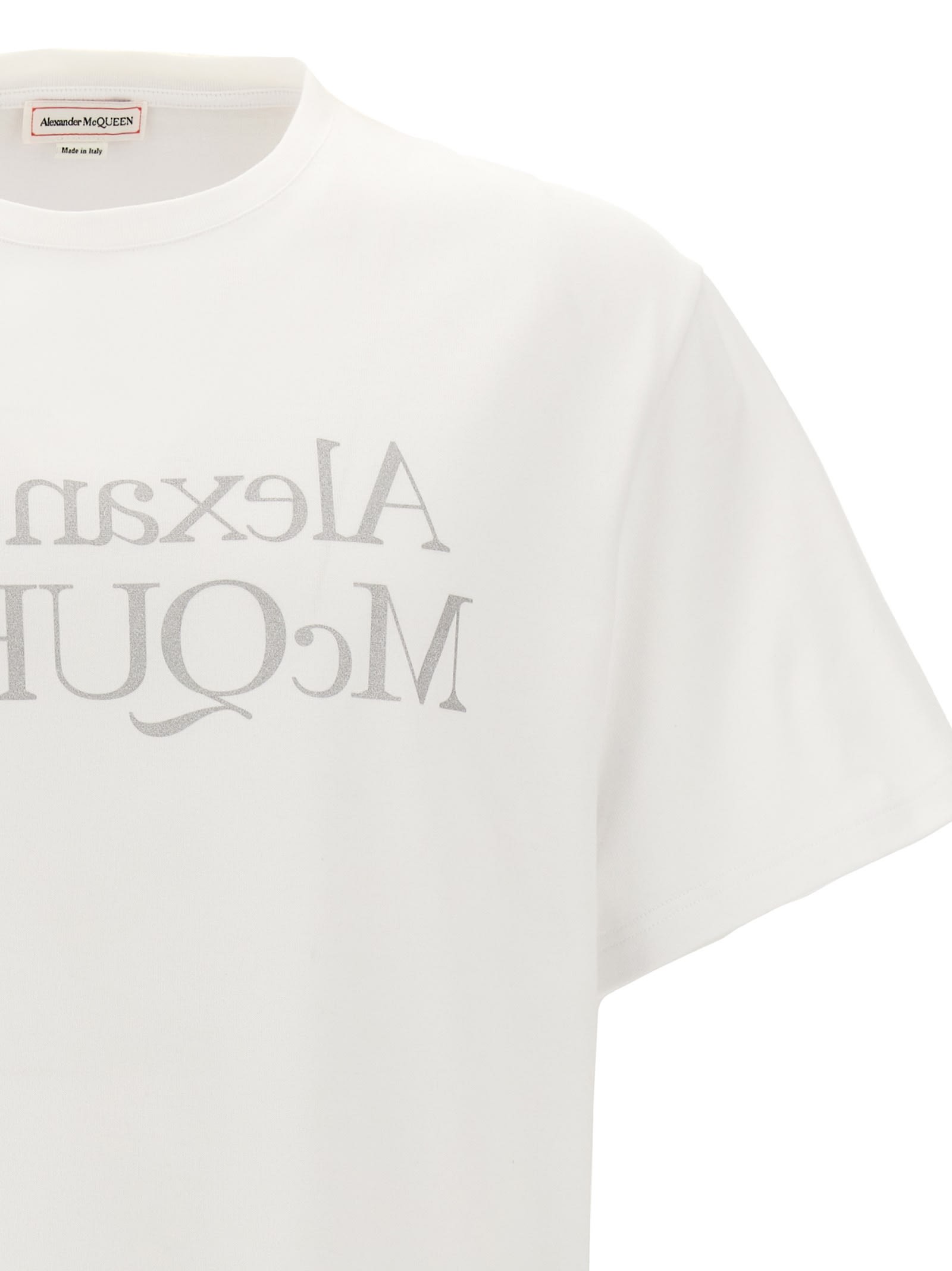 Shop Alexander Mcqueen Logo Print T-shirt In White