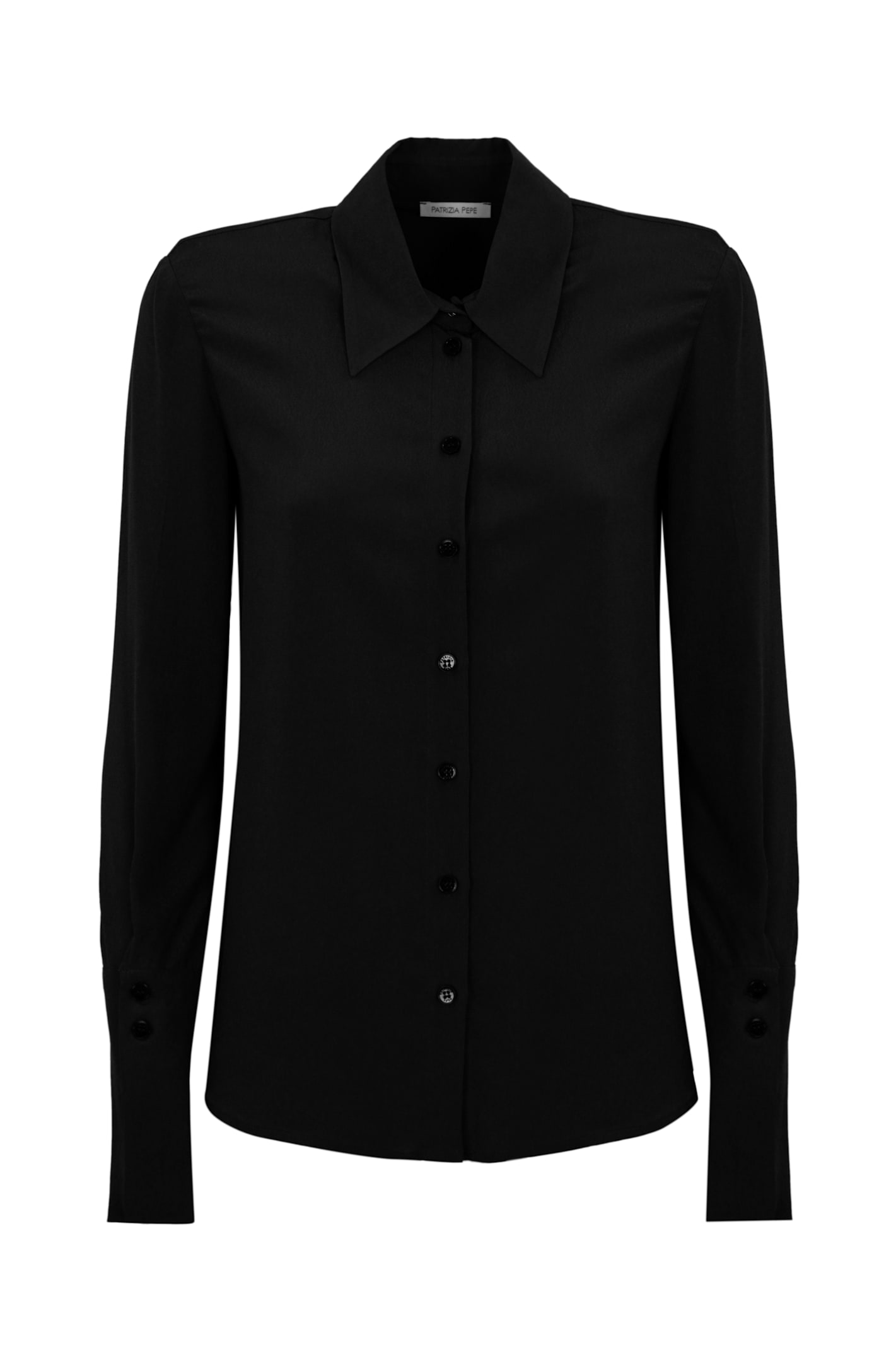 Shop Patrizia Pepe Viscose Crepe Shirt In Nero