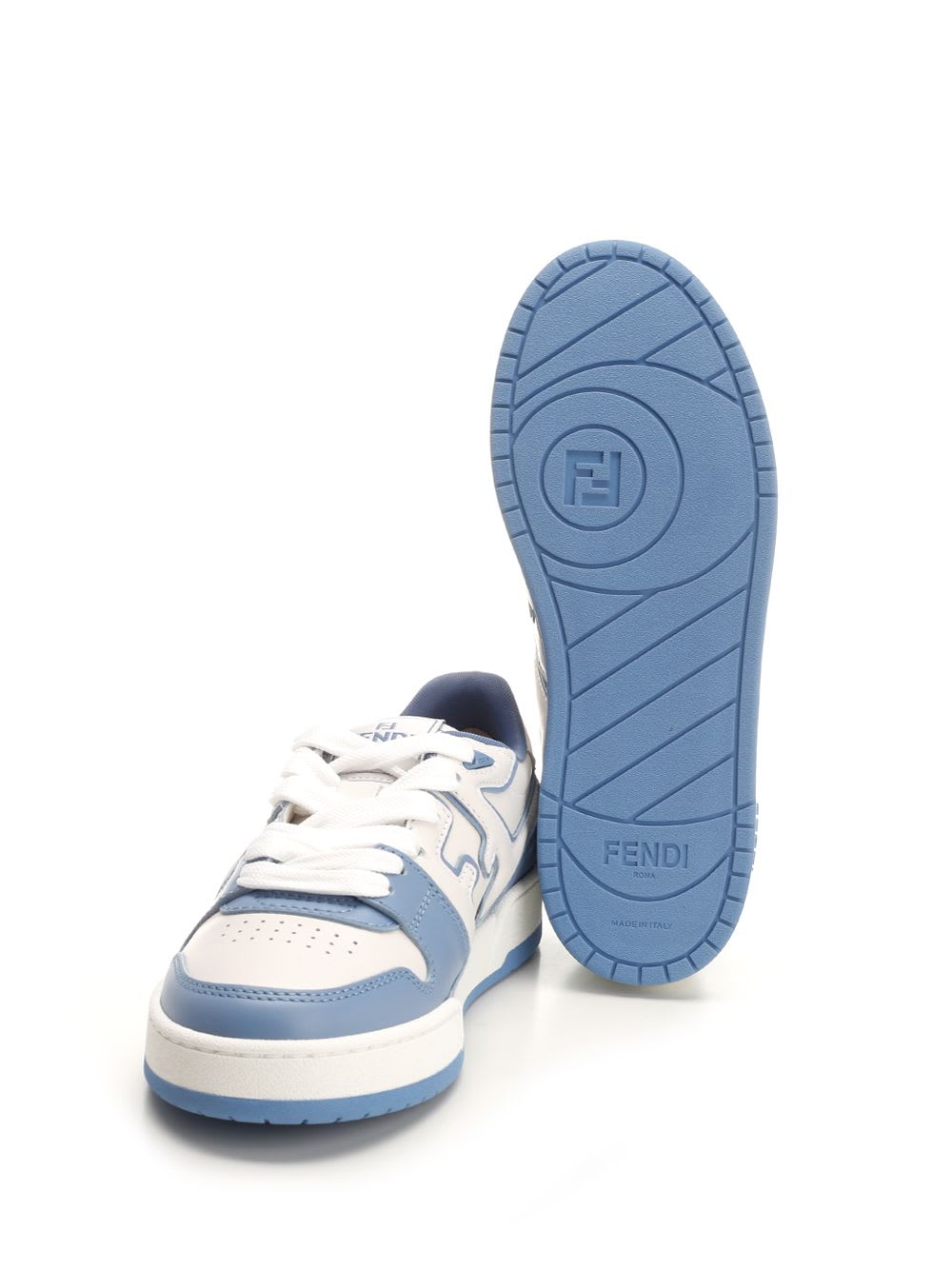 Shop Fendi Match Sneaker In White