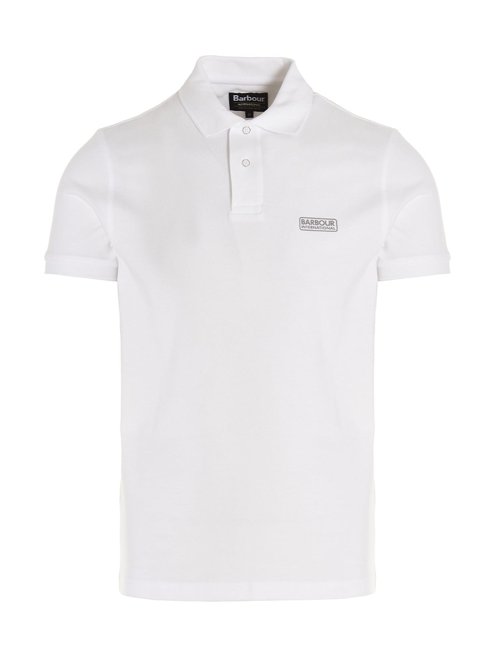 Shop Barbour Essential Polo Shirt In White