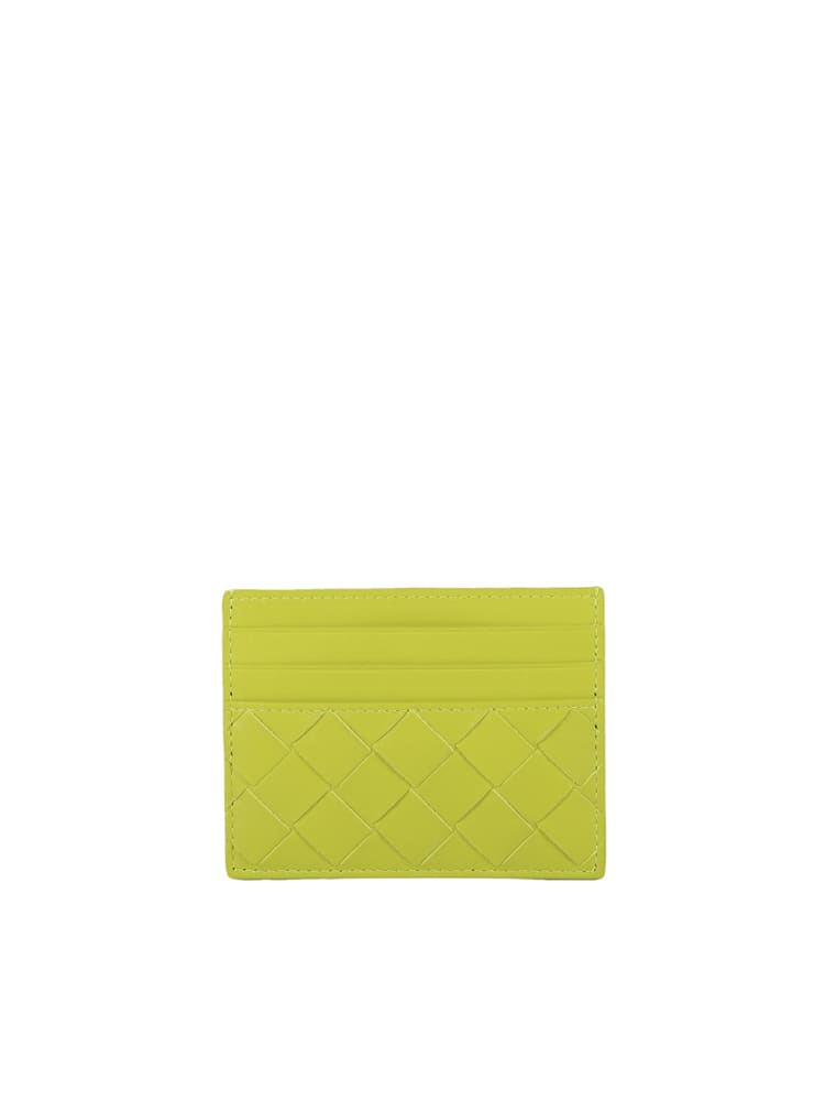 Bottega Veneta Leather Credit Card Holder With Braided Pattern