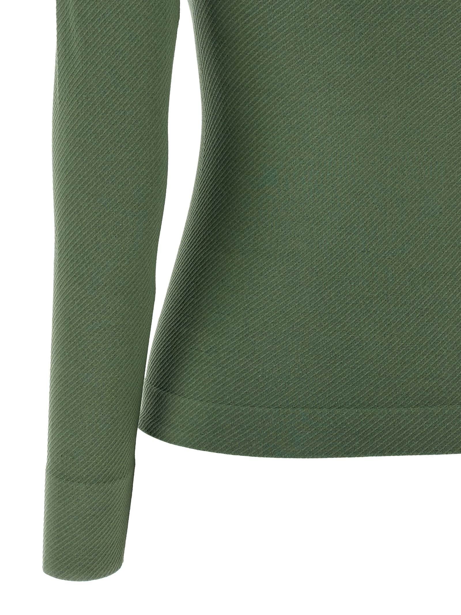 Perfect Moment Thermal Long Sleeve Turtleneck Top In Green