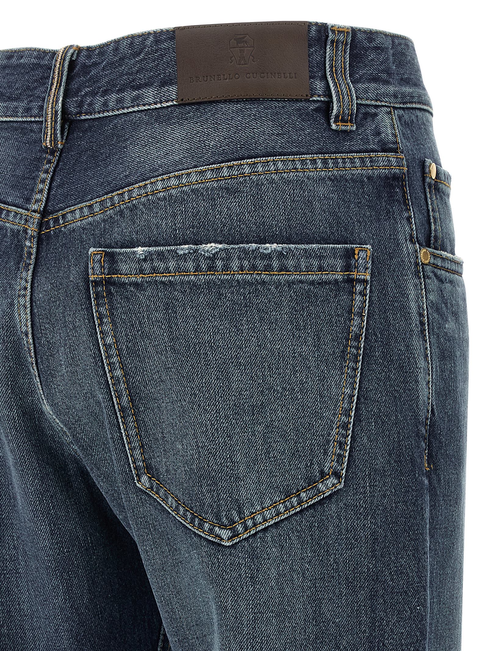 Brunello Cucinelli The Column Jeans In Blue