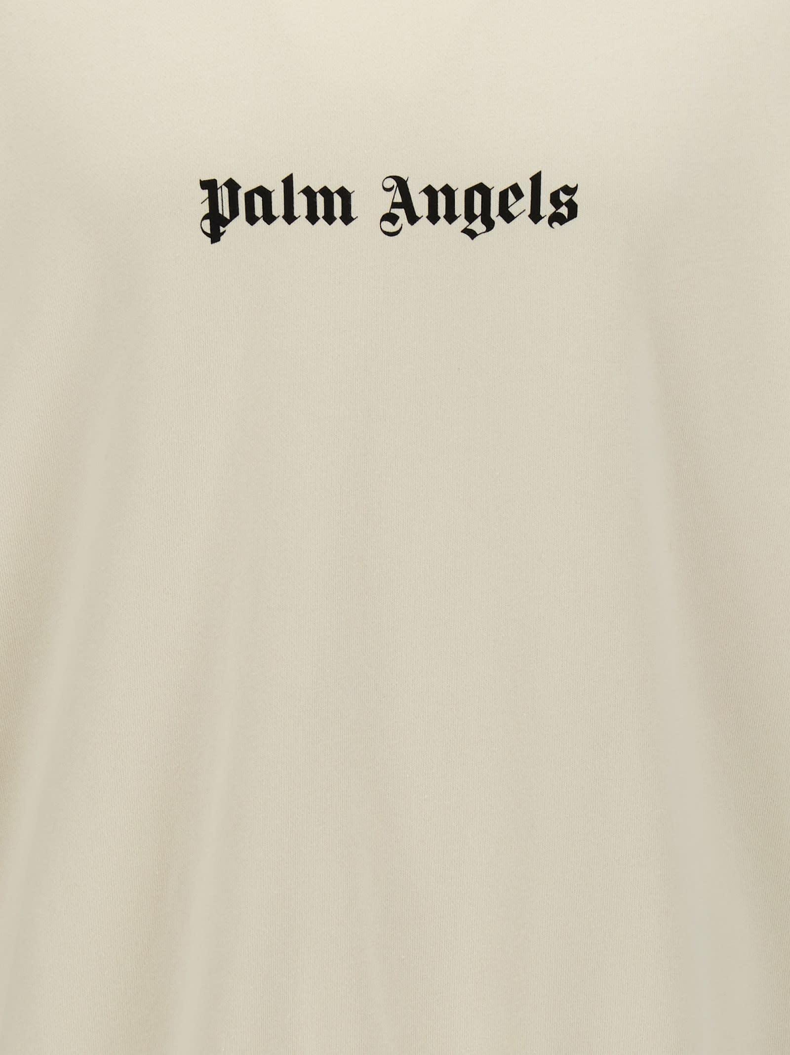 Shop Palm Angels Classic Logo Sweatshirt In White/black