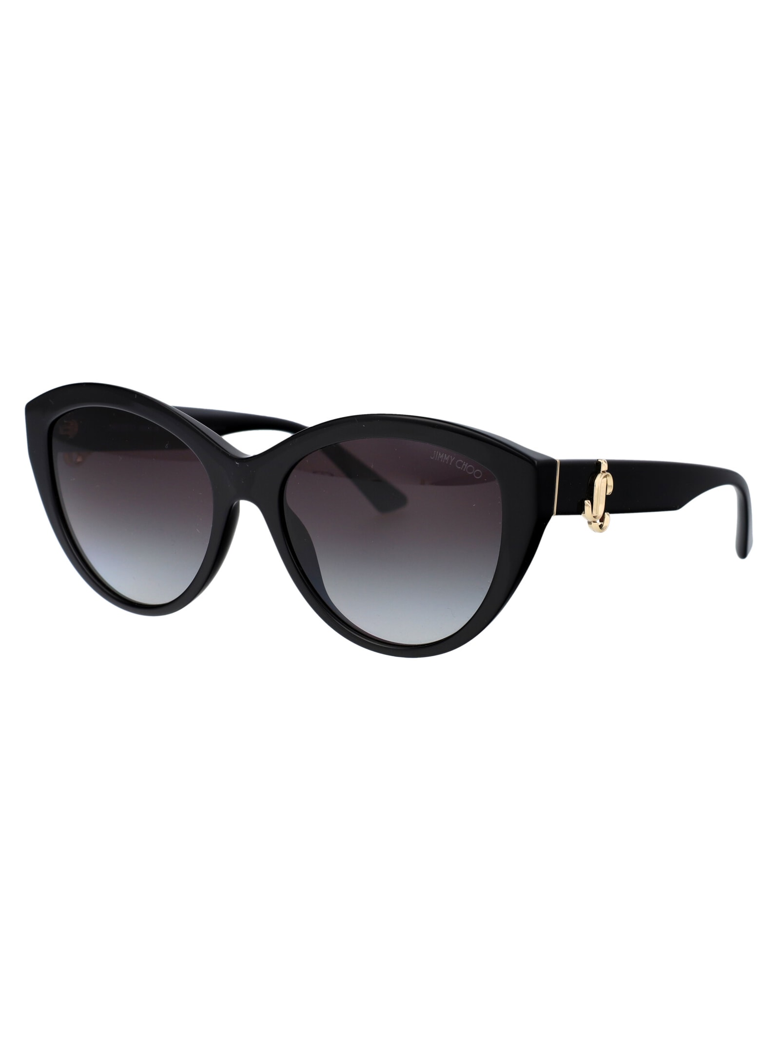 Shop Jimmy Choo 0jc5007 Sunglasses In 50008g Black