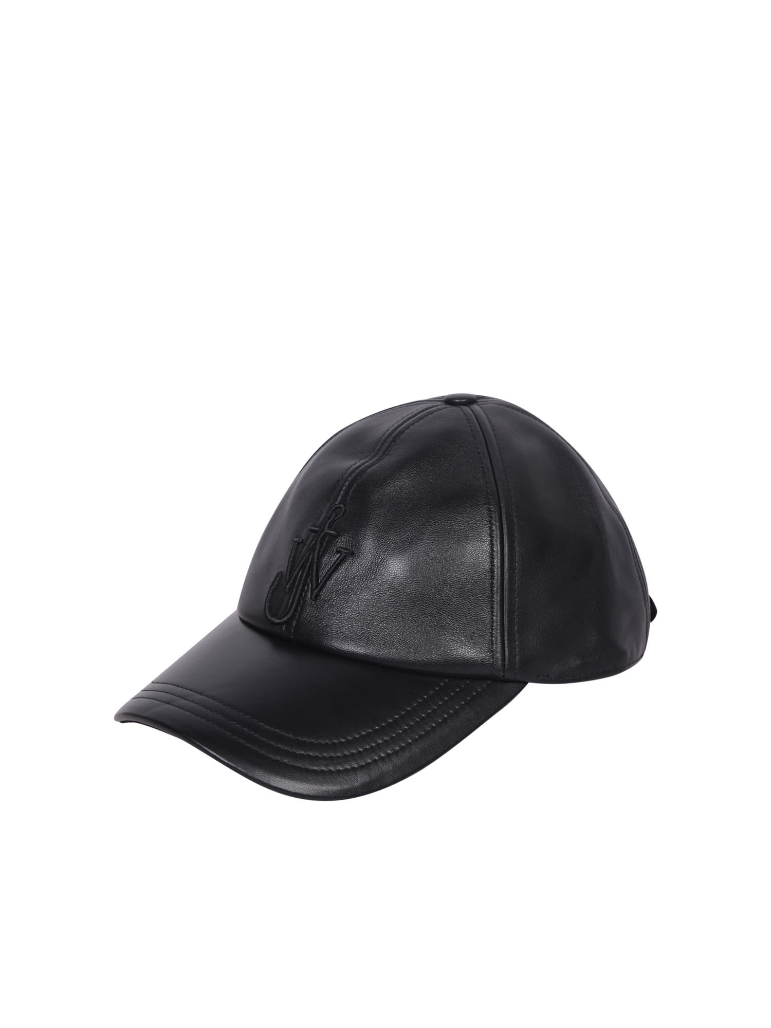 Jw Anderson Logo Leather Baseball Cap