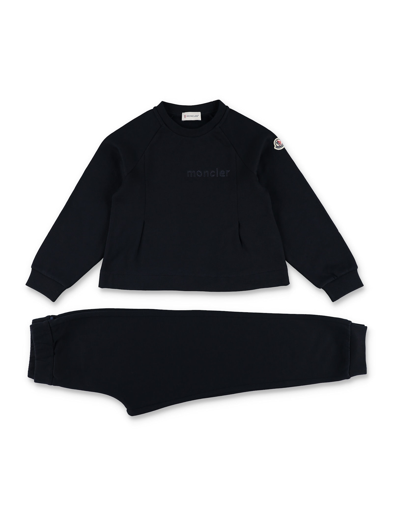 Moncler Kid - Fleece And Jogging Set In Blue