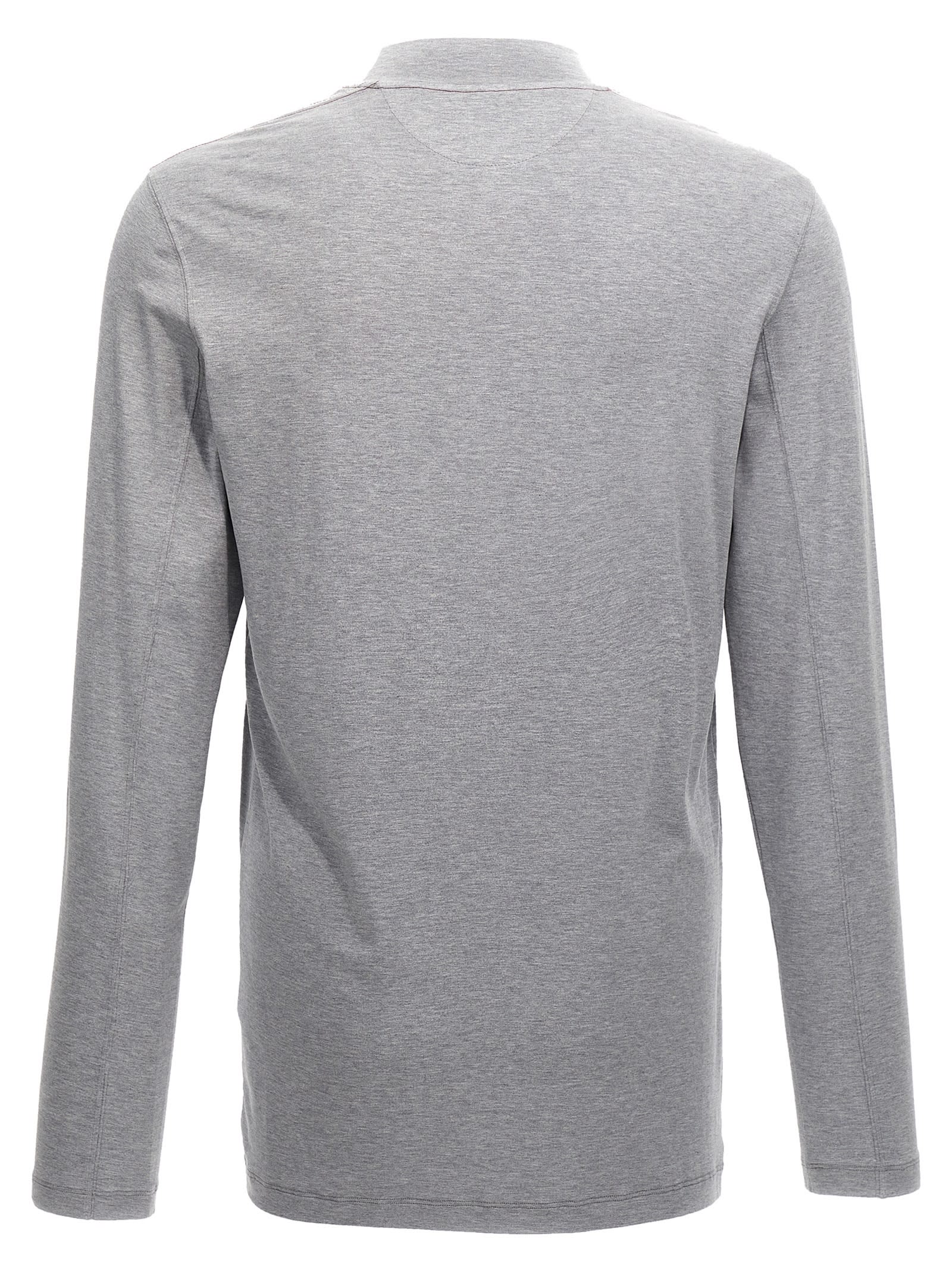 Shop Brunello Cucinelli Printed T-shirt In Gray