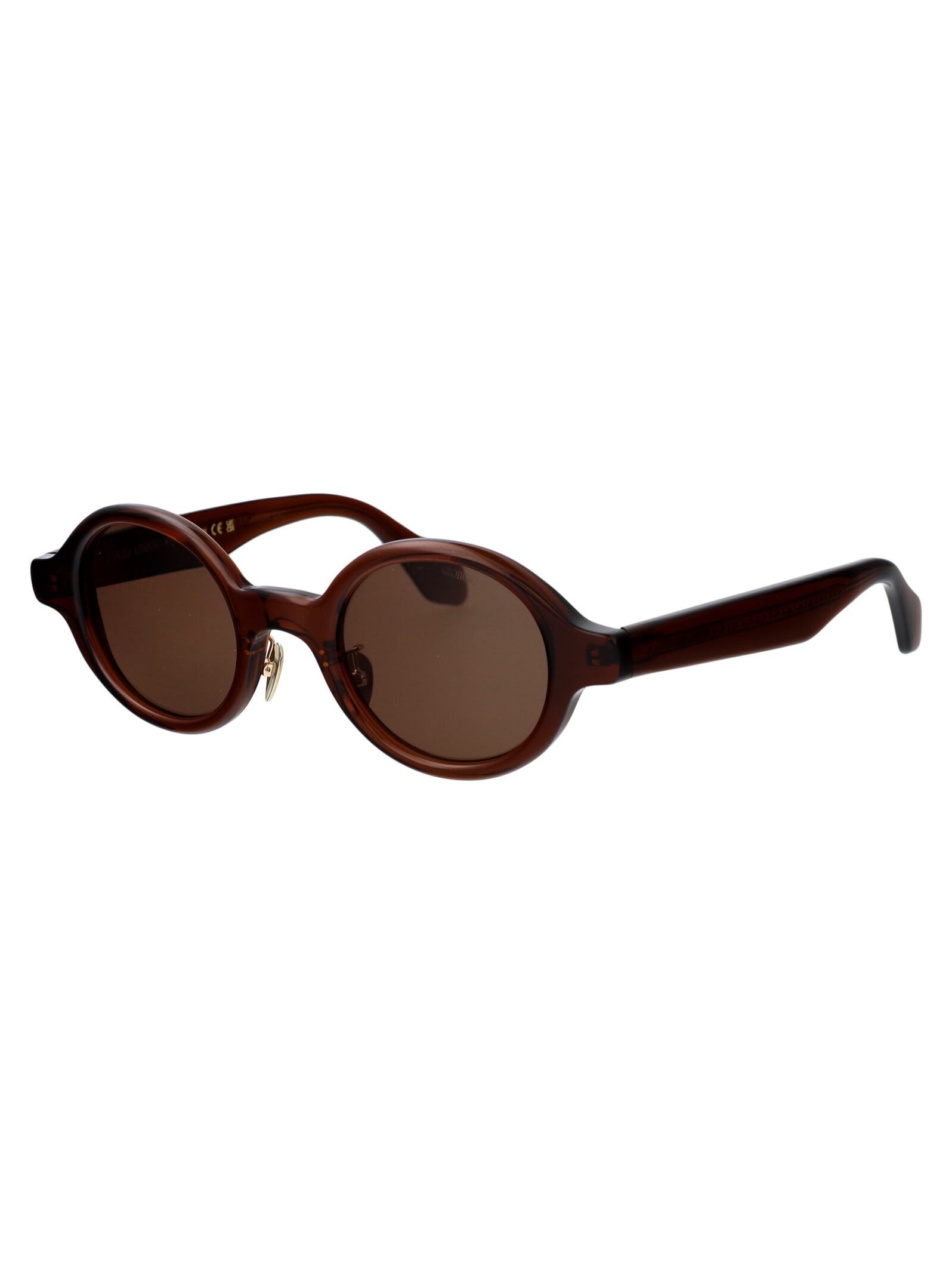 Shop Giorgio Armani 0ar8205 Sunglasses In 606273 Transparent Brown