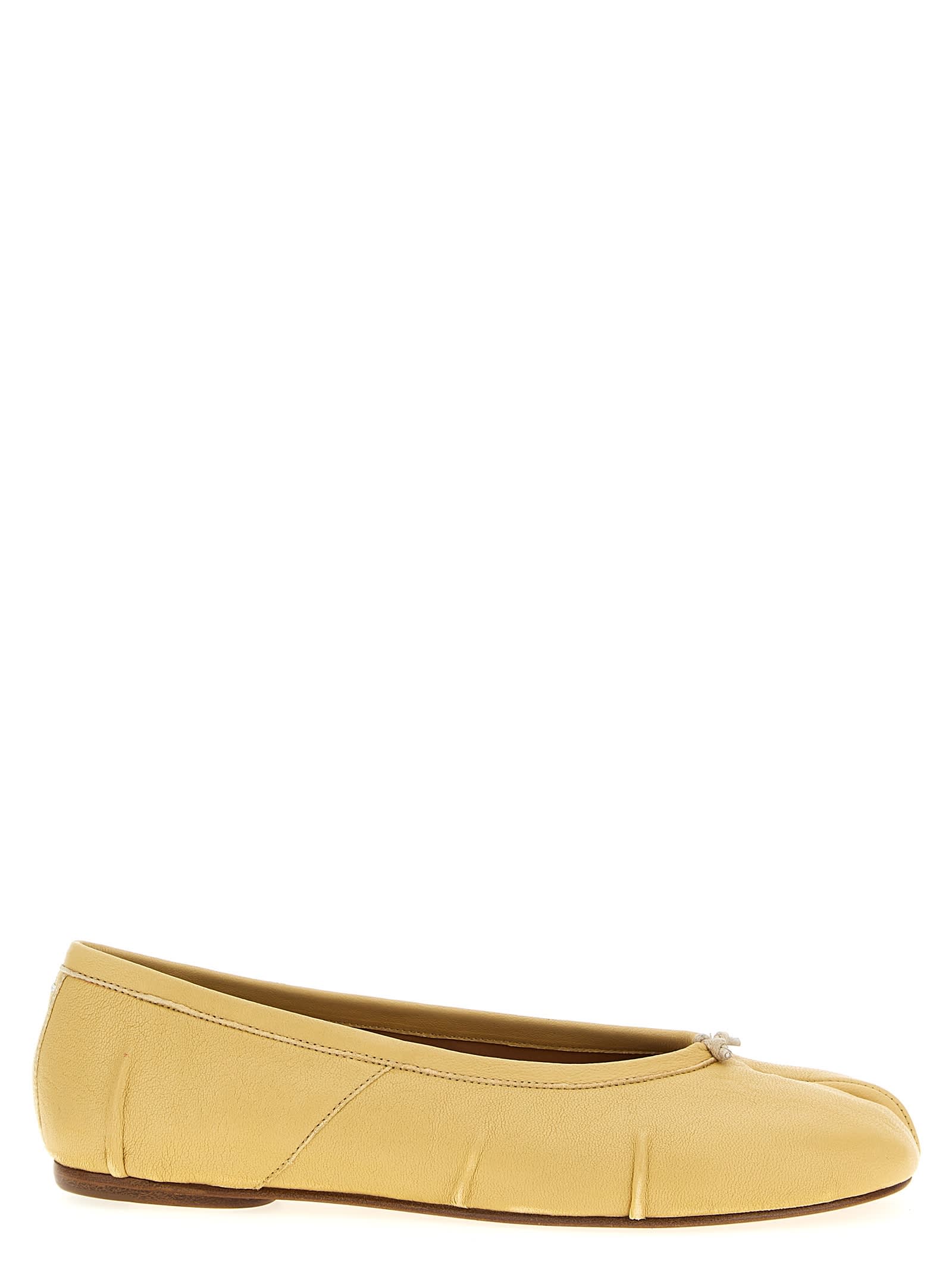 Maison Margiela Tabi New Flat Shoes In Ble Ivory Cream