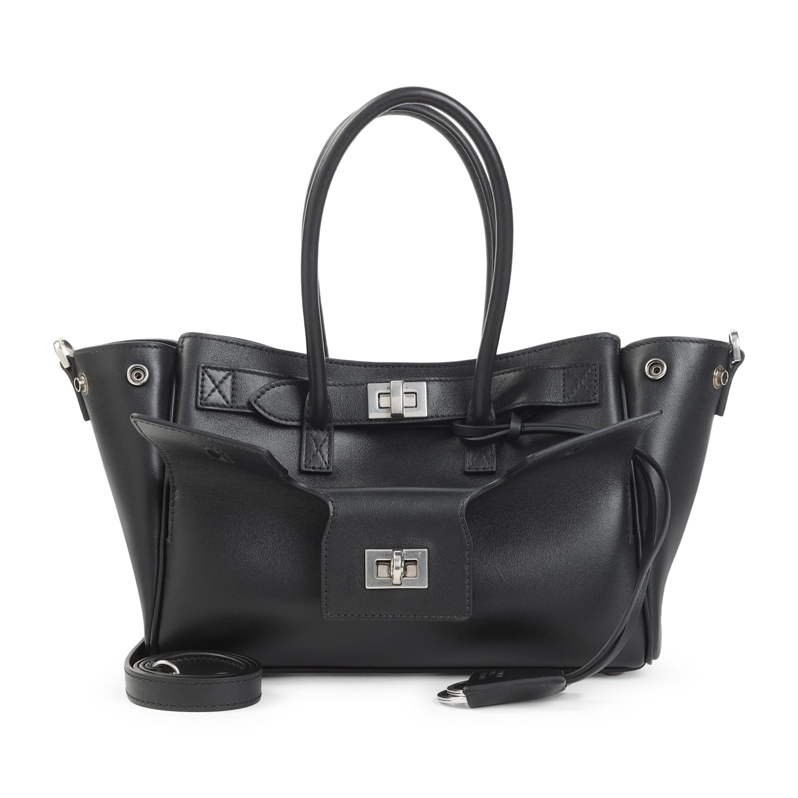 Balenciaga Black Bel Air Carry Tote In Black