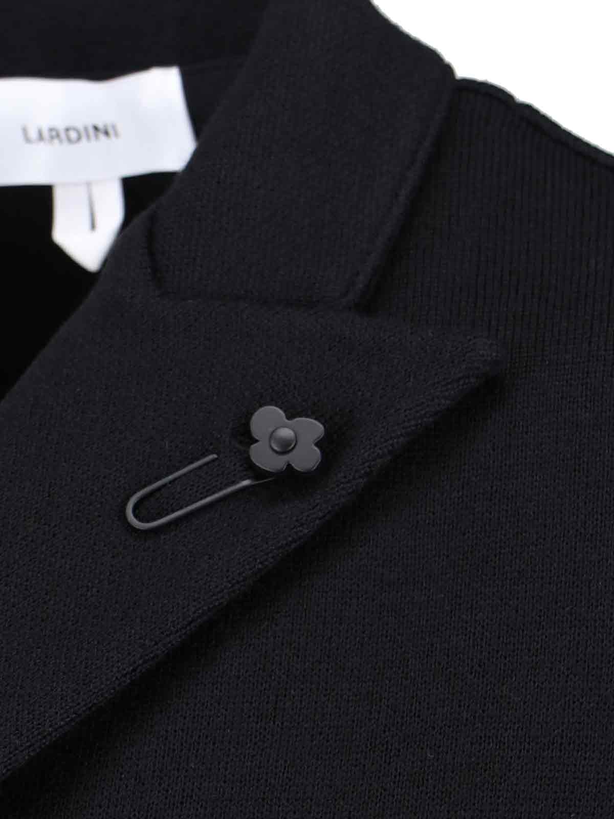 Lardini Double-breasted Blazer Featuring Notch Lapel In Black