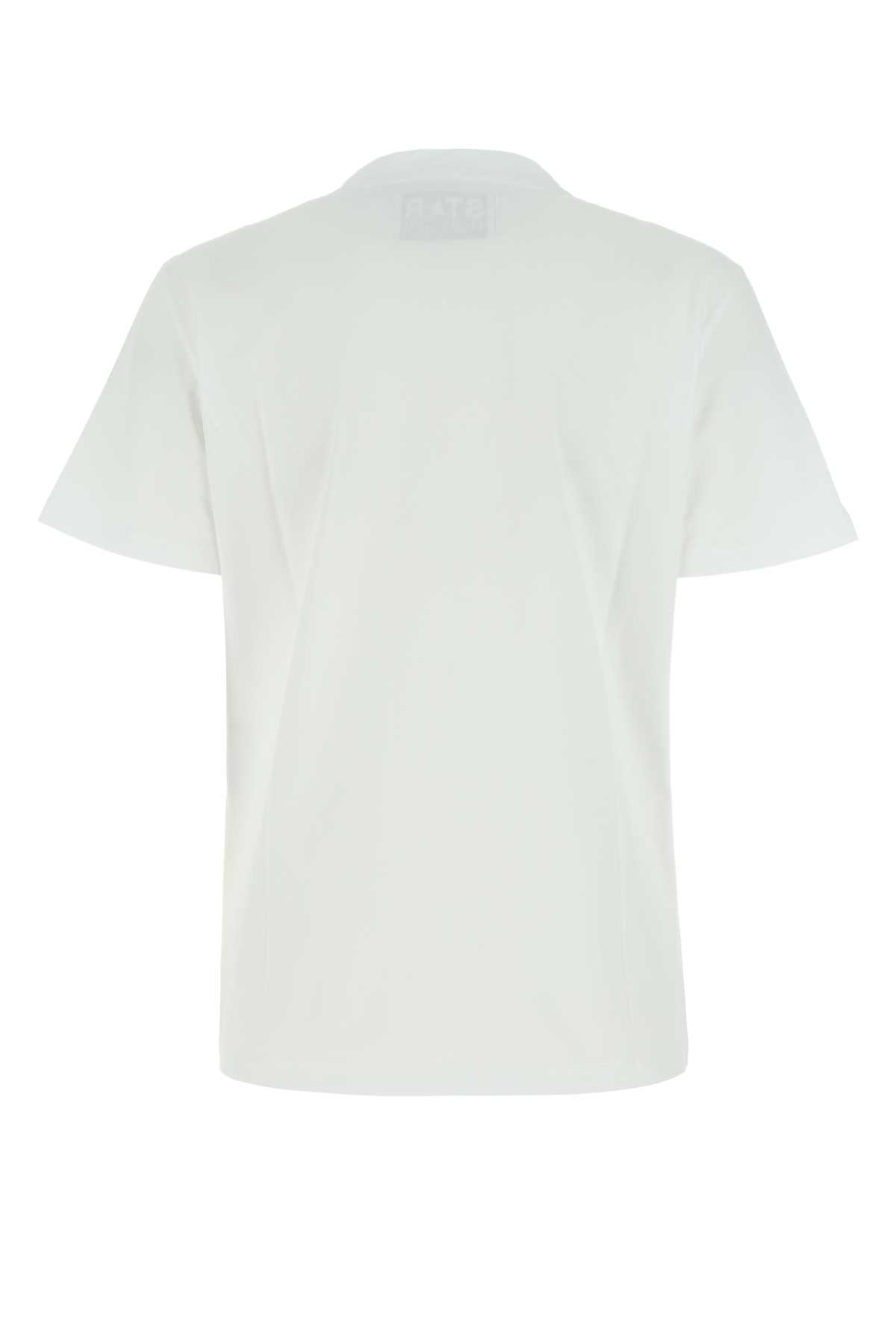 Shop Golden Goose White Cotton T-shirt In 10364