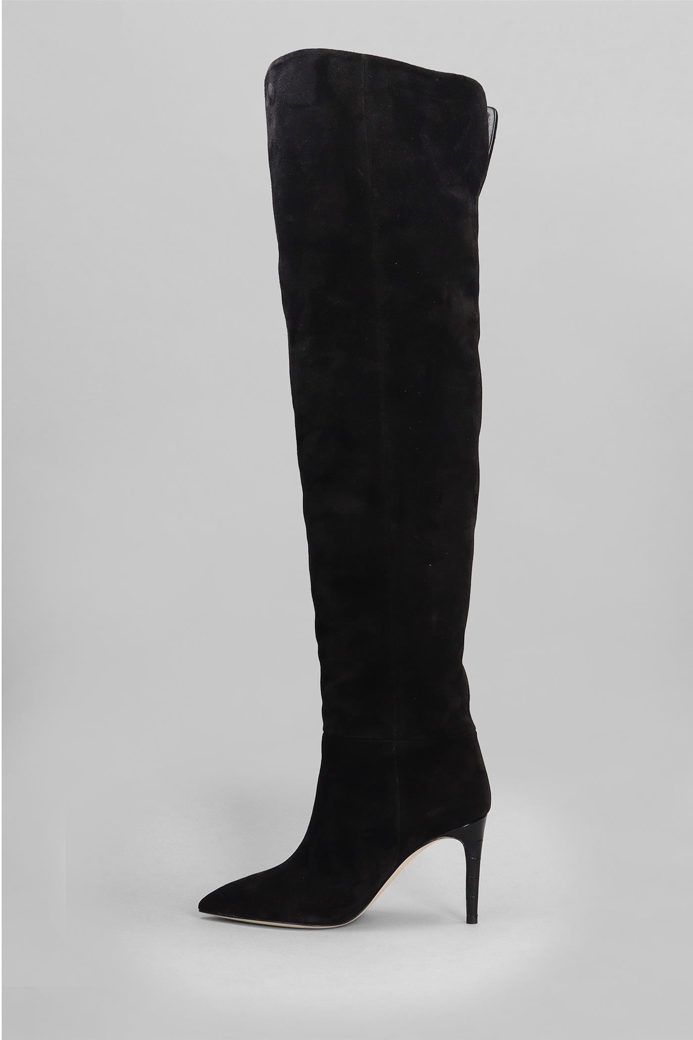 Shop Paris Texas High Heels Boots In Black Suede