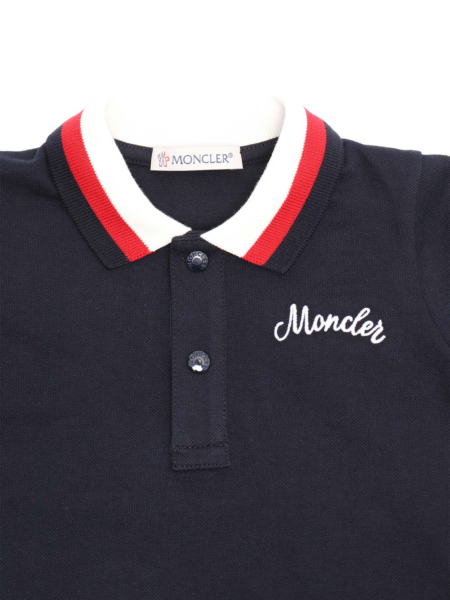 Moncler Ss Polo In Blue